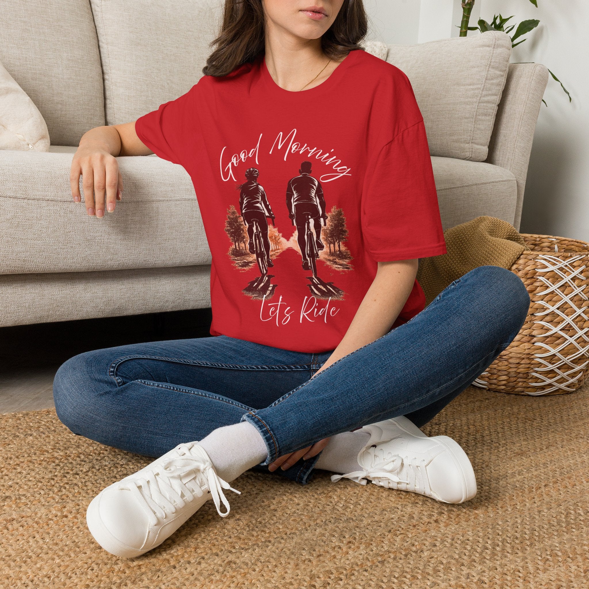 Good Morning Let's Ride T-Shirt — Biker Couple Vintage Graphic Tee