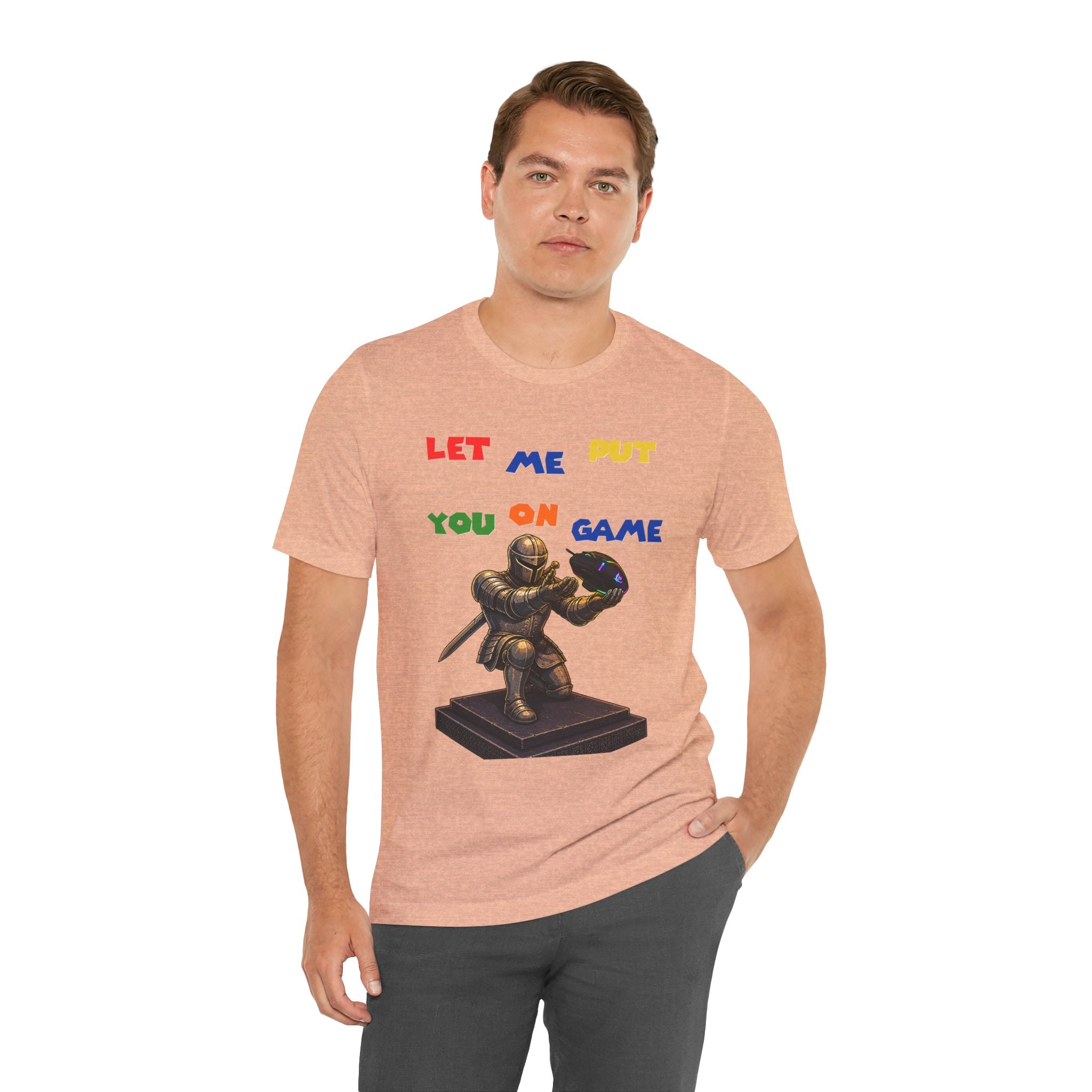 "Let Me Put You On Game" PC Mouse— Retro Gamer Knight Graphic Tee