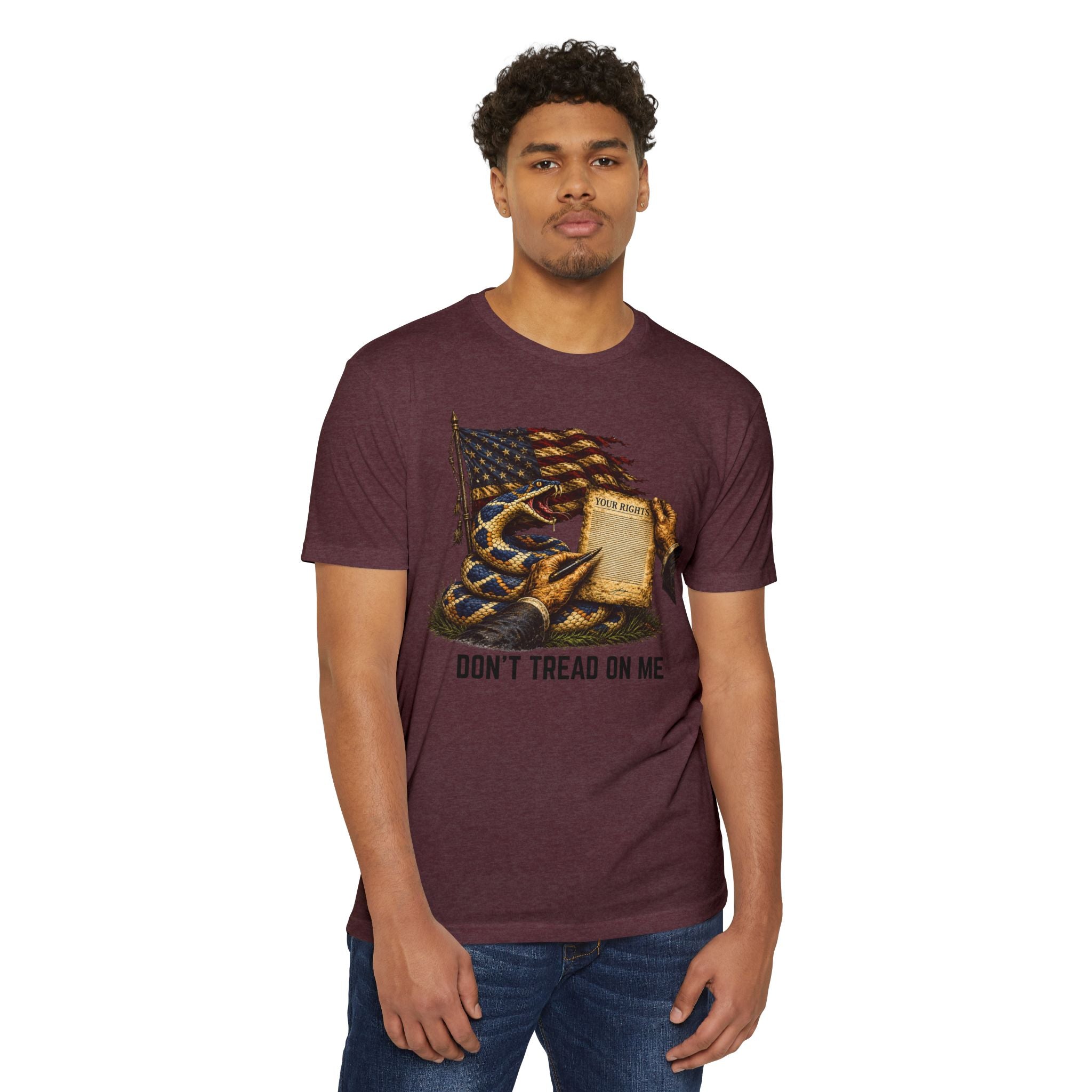 Don't Tread On Me T-Shirt - Flag & Constitution Graphic