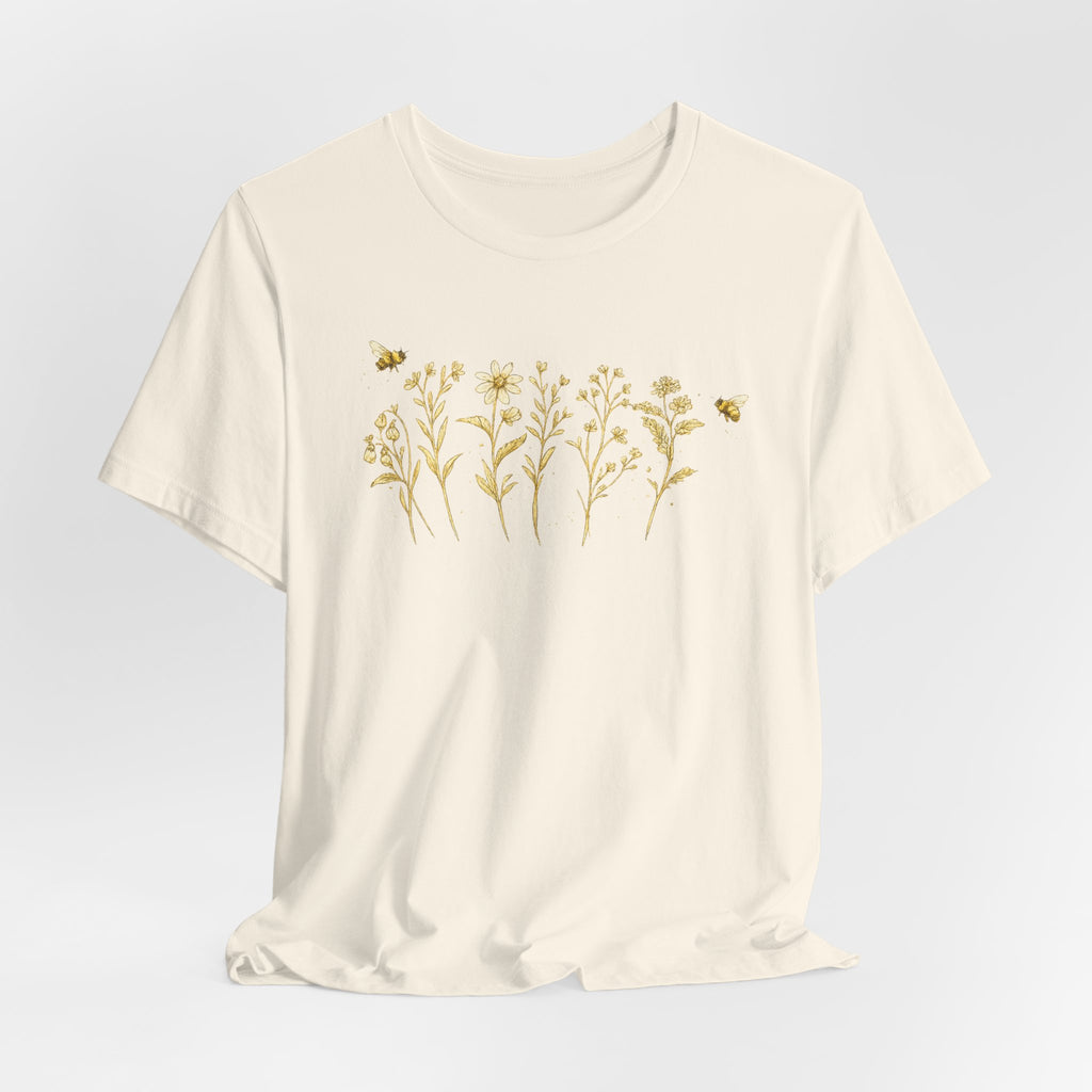 Gold Wildflower Graphic T-Shirt