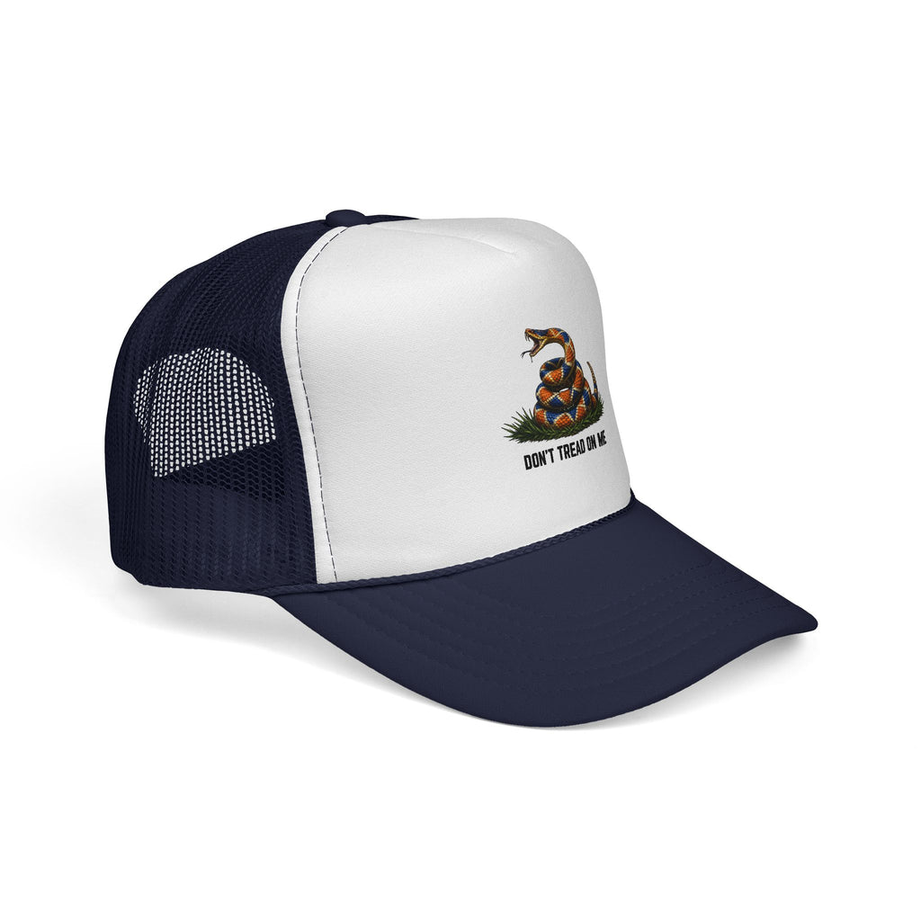 Don’t Tread On Me Trucker Cap — Coiled Rattlesnake Patriotic Mesh Hat