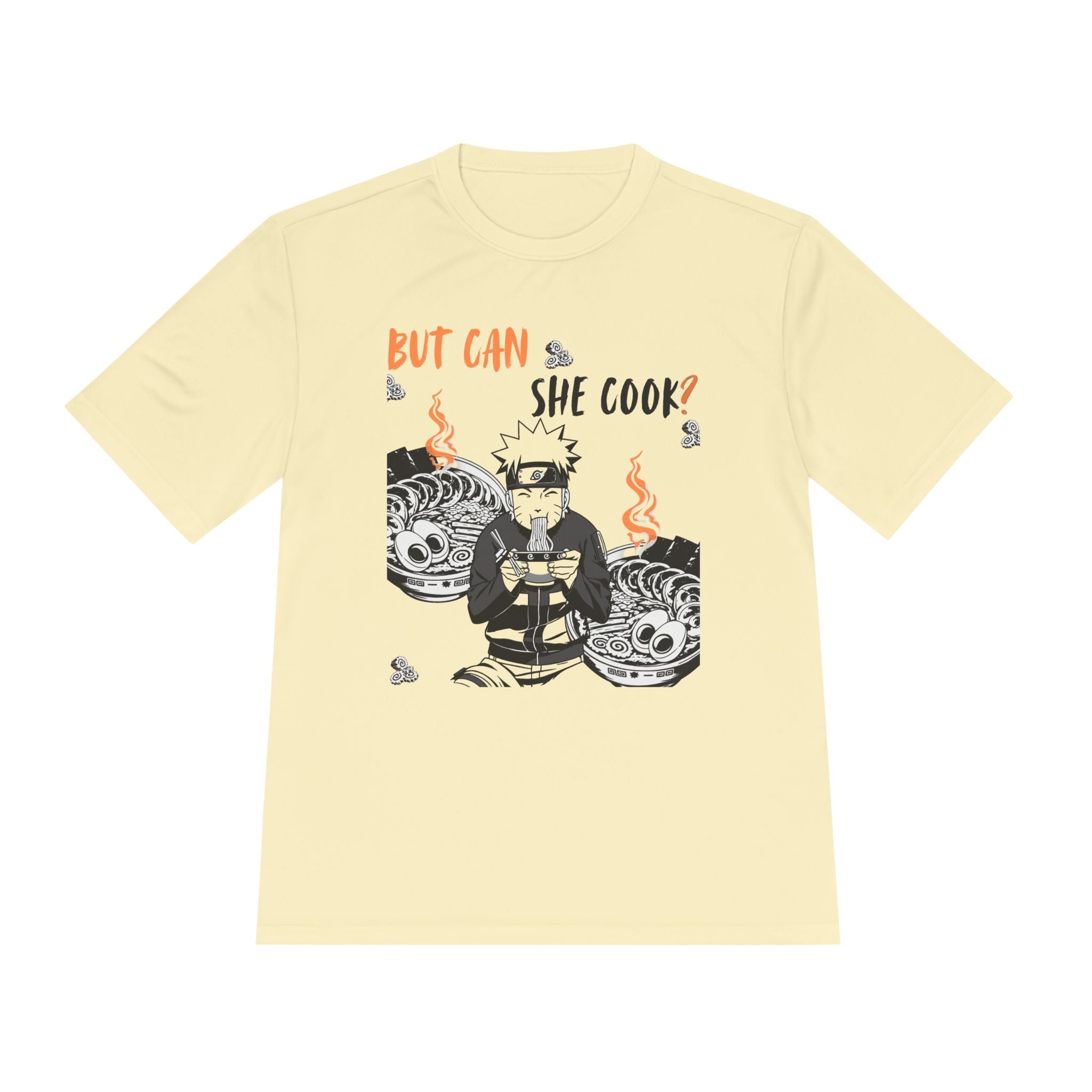Can She Cook Graphic Tee — “But Can She Cook?” Moisture-Wicking T-Shirt