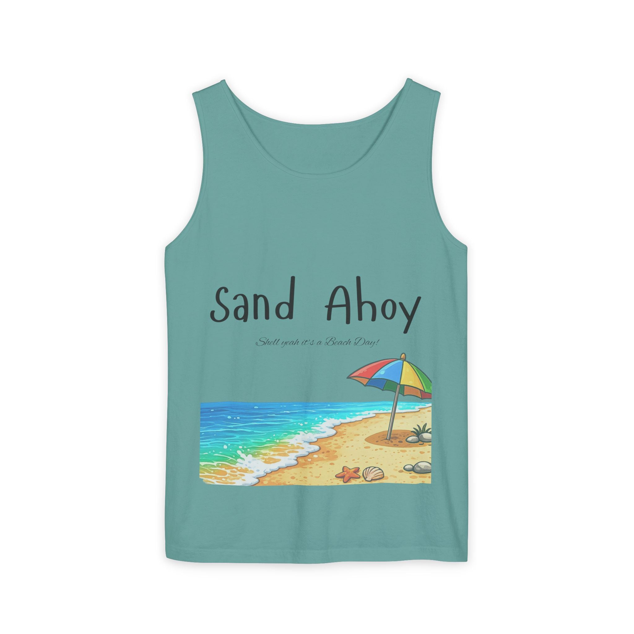 “Sand Ahoy” Seaside Graphic Tank