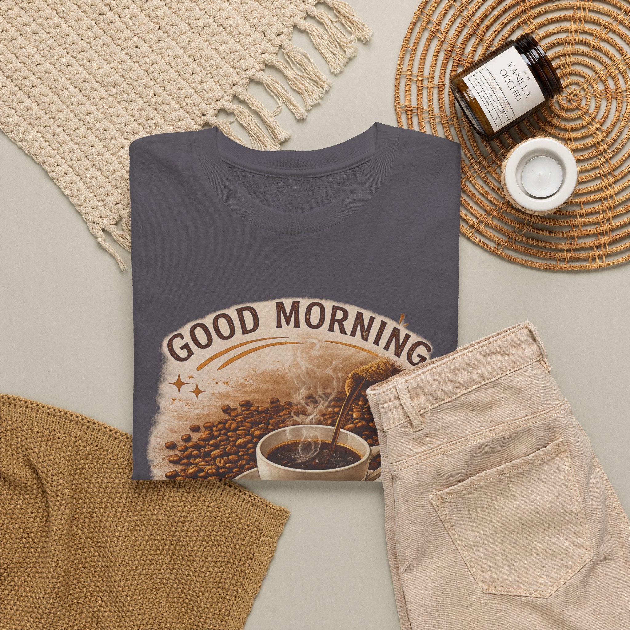 Good Morning' Rise & Shine Vintage Coffee T-Shirt