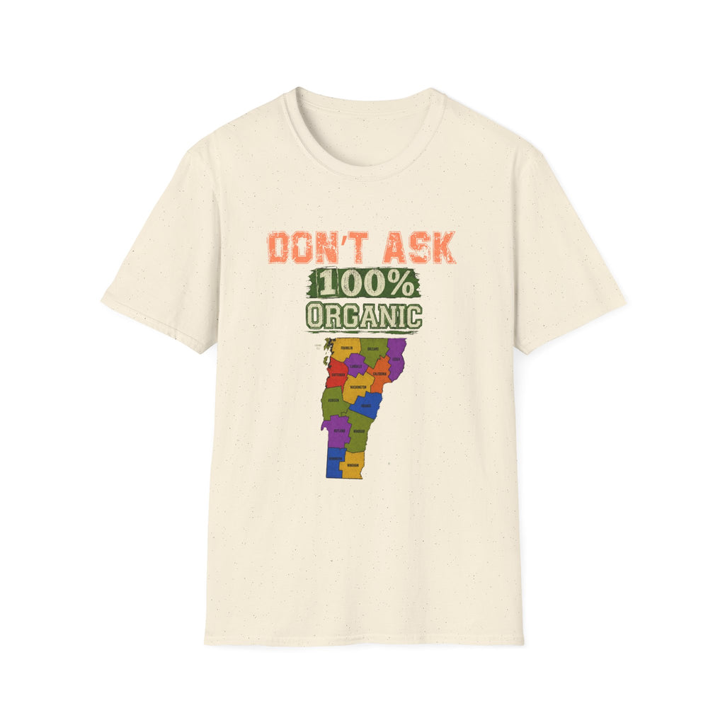 Don't Ask 100% Organic T-Shirt — Vermont Pride State Map Tee