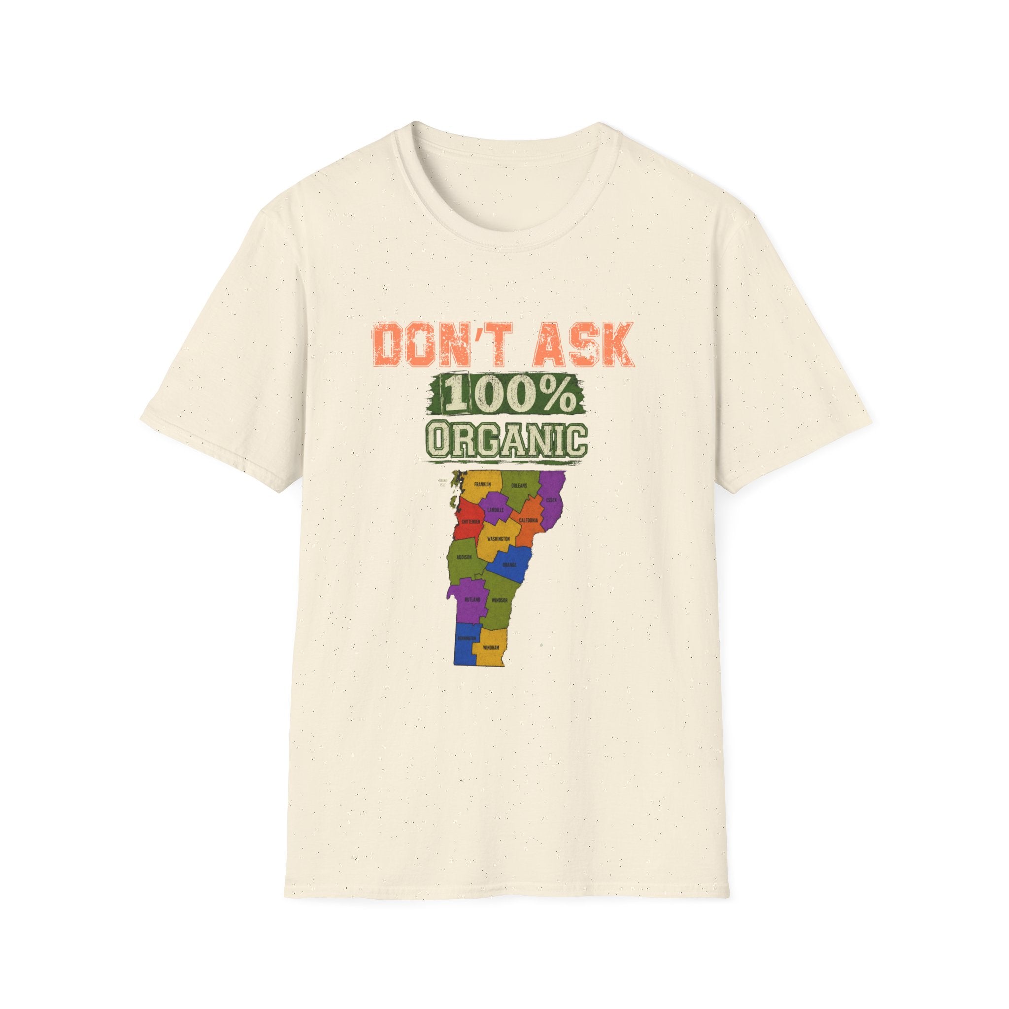 Don't Ask 100% Organic T-Shirt — Vermont Pride State Map Tee