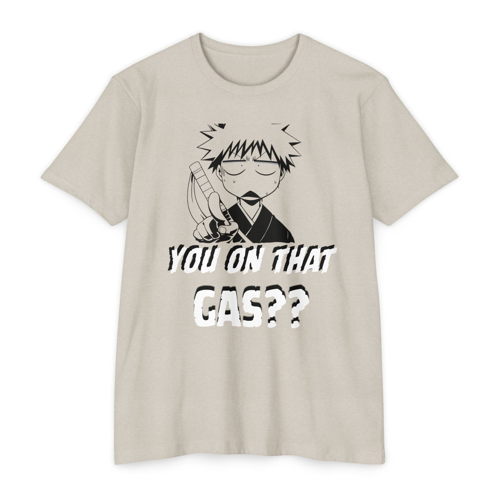 Anime Graphic T-Shirt — "You On That Gas??" Cartoon Character Tee