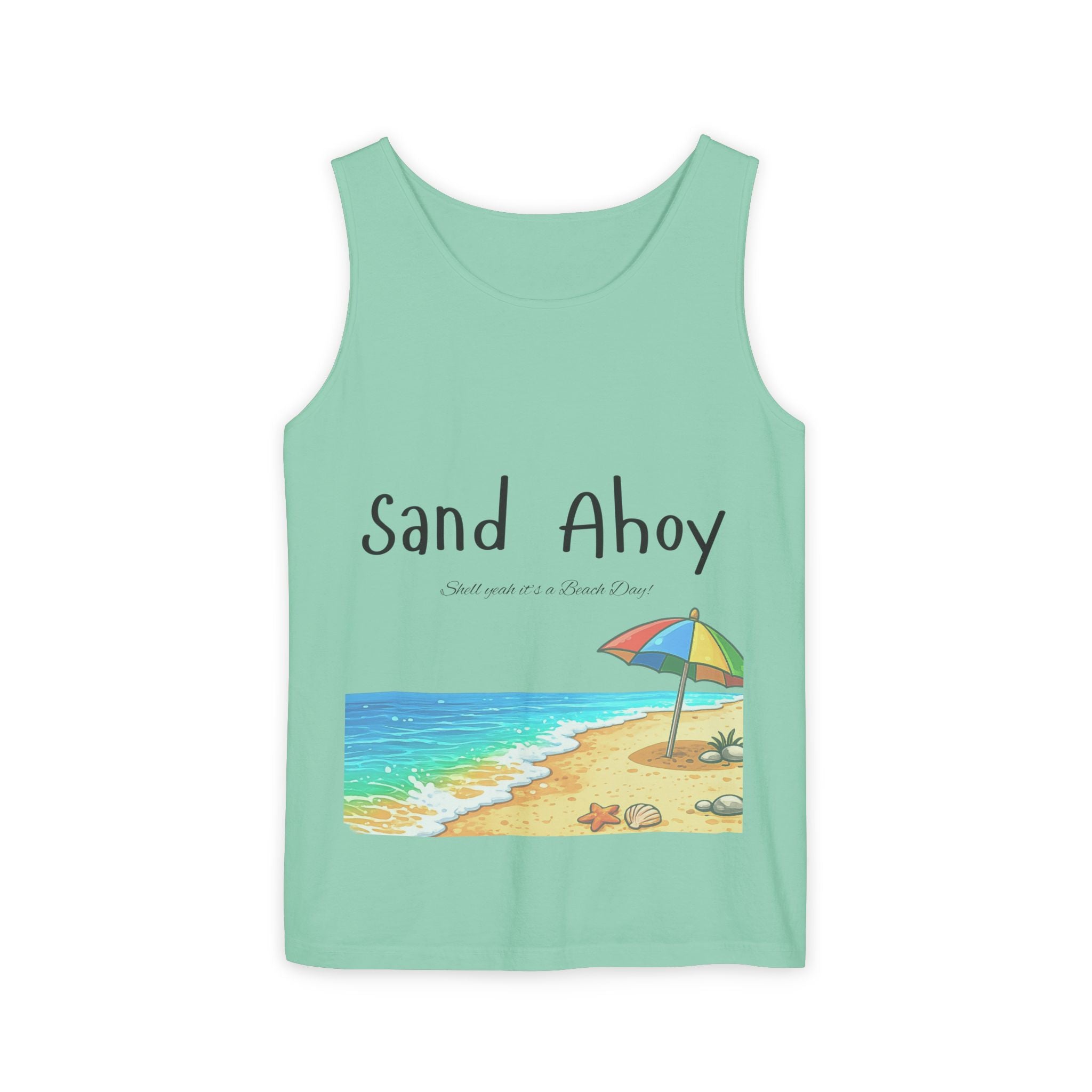 “Sand Ahoy” Seaside Graphic Tank