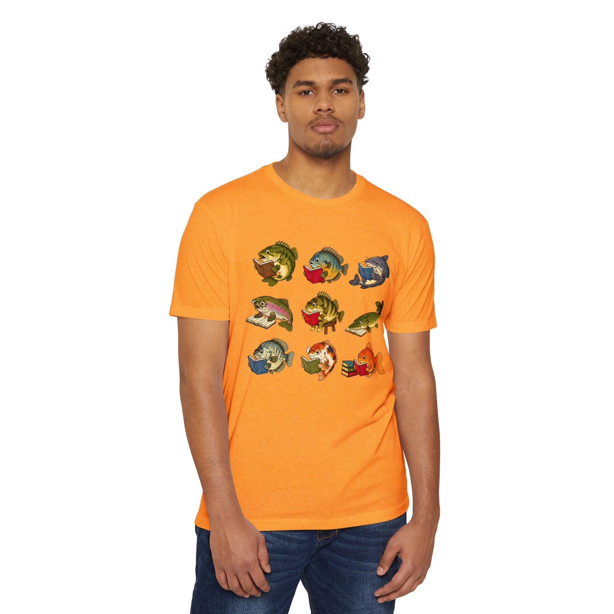 Retro Fish Reading  T-Shirt