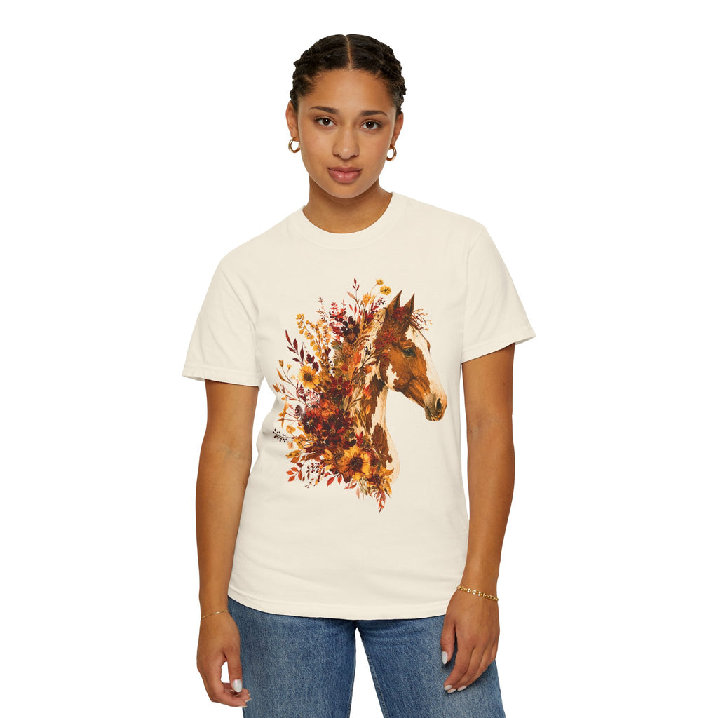 Autumn Sunflower Horse Head Tee