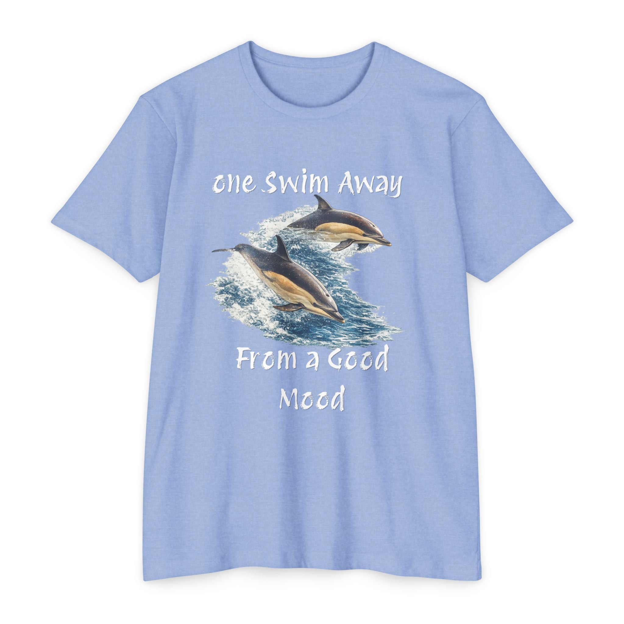 One Swim Away From a Good Mood- Dolphin Relaxed Beach Tee