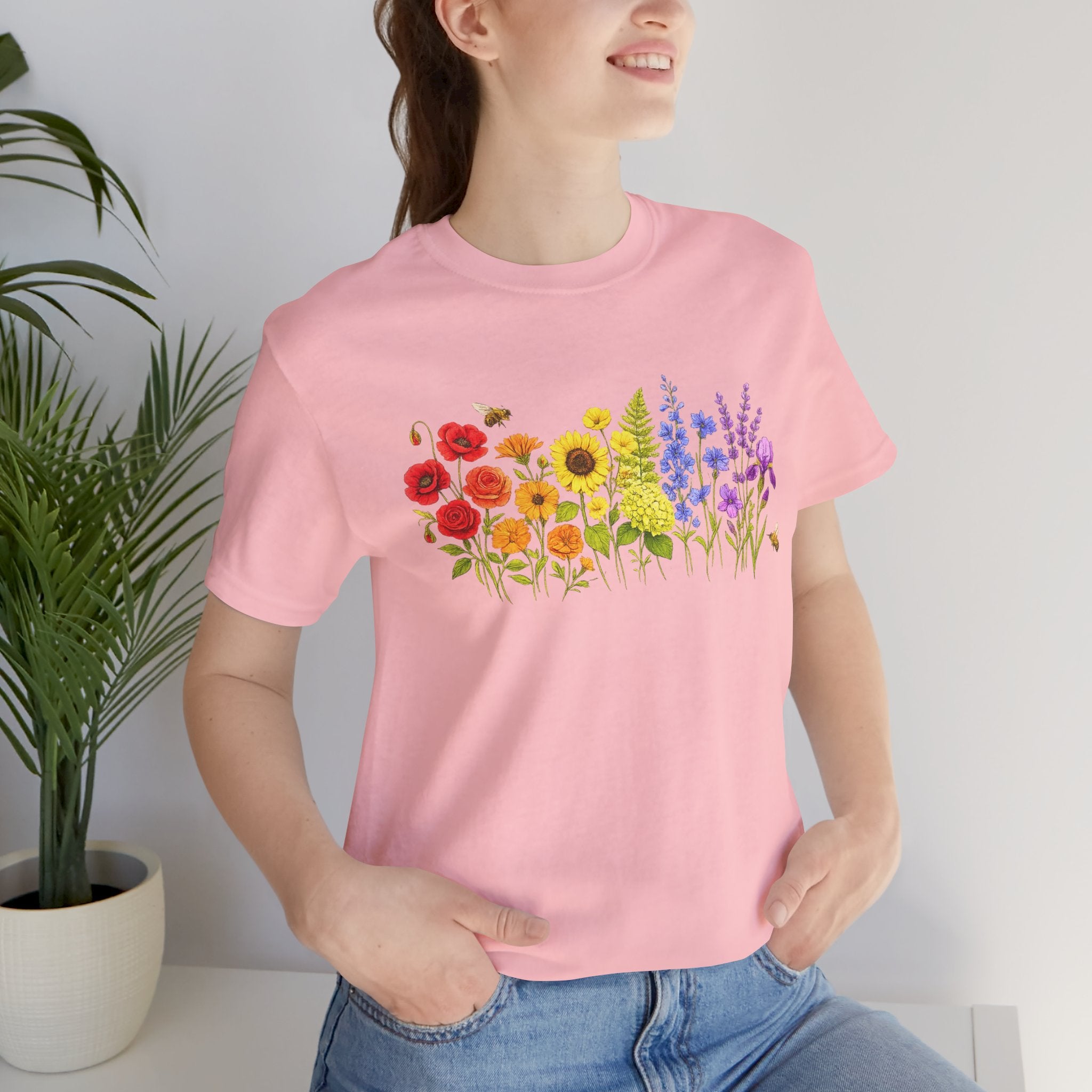 Wildflower Row Floral Garden Graphic T-Shirt