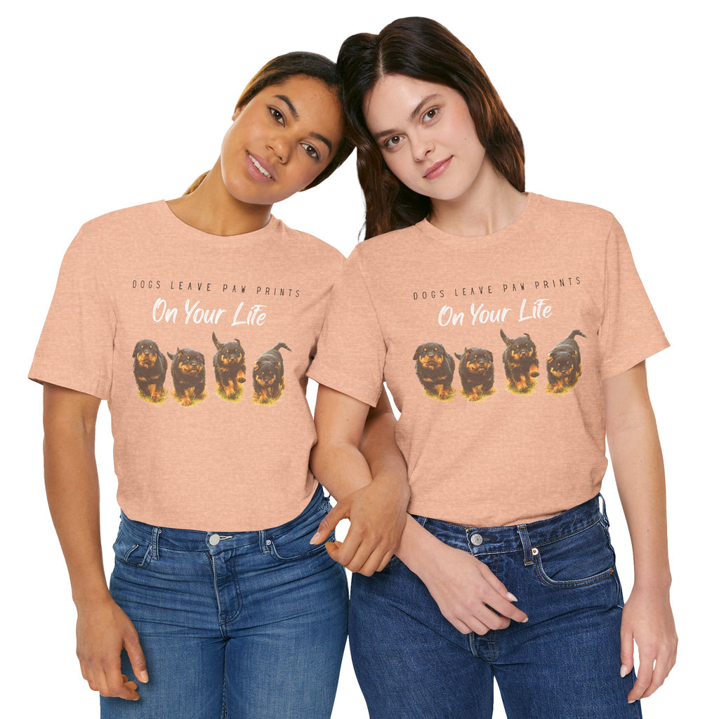 "Dogs Leave Paw Prints on Your Life" Puppies Tee Shirt