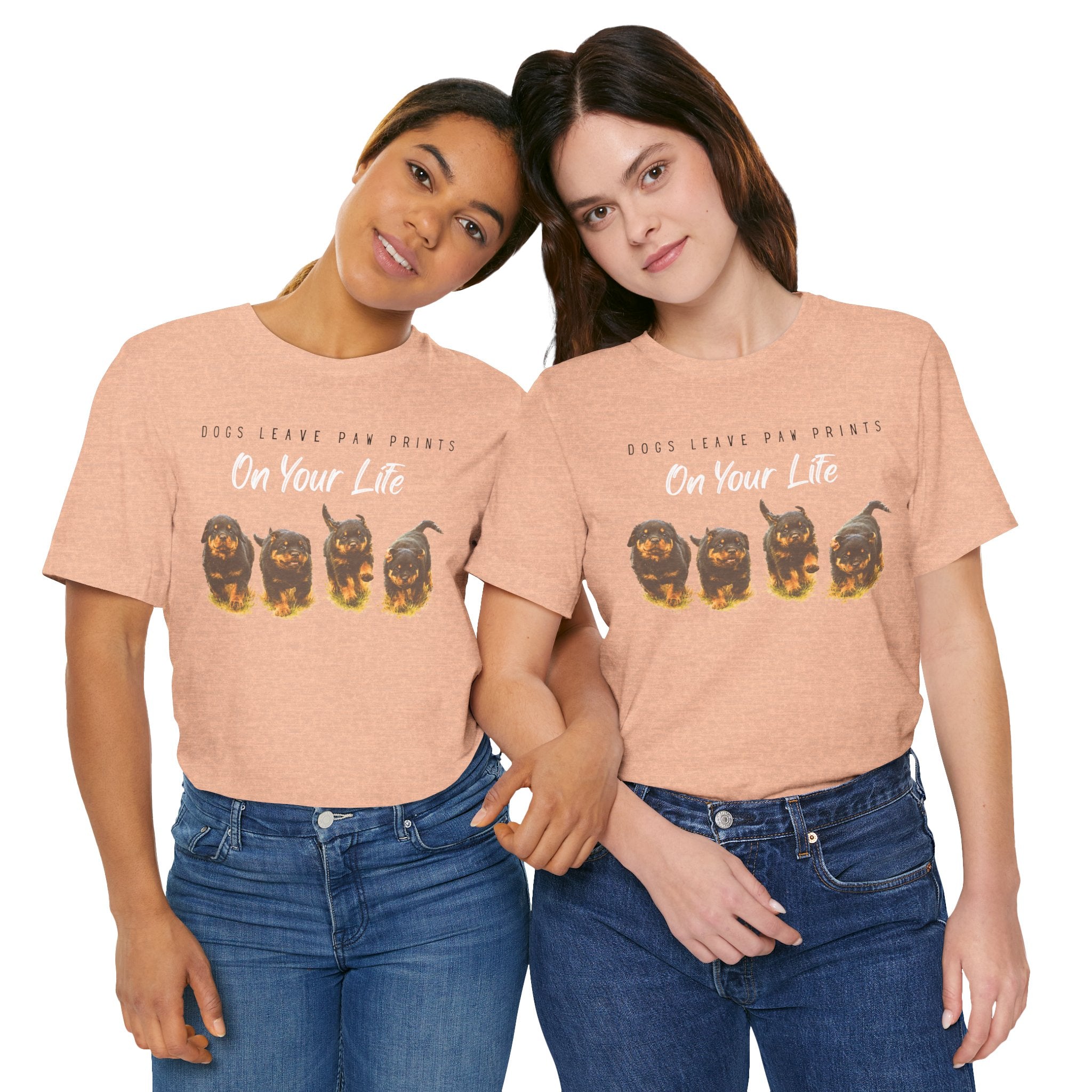 "Dogs Leave Paw Prints on Your Life" Puppies Tee Shirt