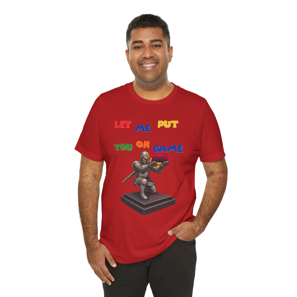 Let Me Put You On Game T-Shirt PS5 — Retro Gamer Knight Graphic Tee