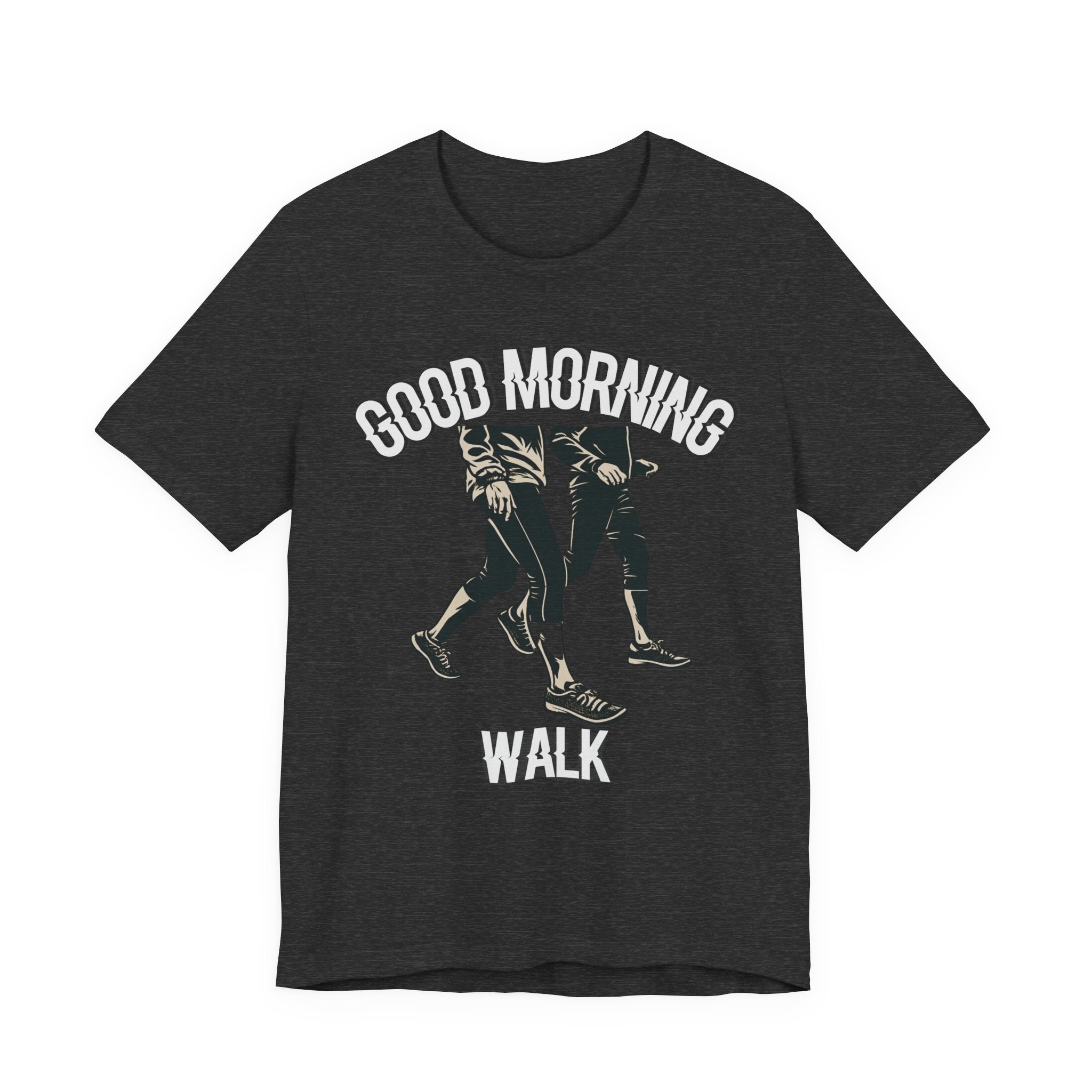 Good Morning Walk Tee — Retro Walking Graphic T-Shirt for Fitness & Morning Strolls