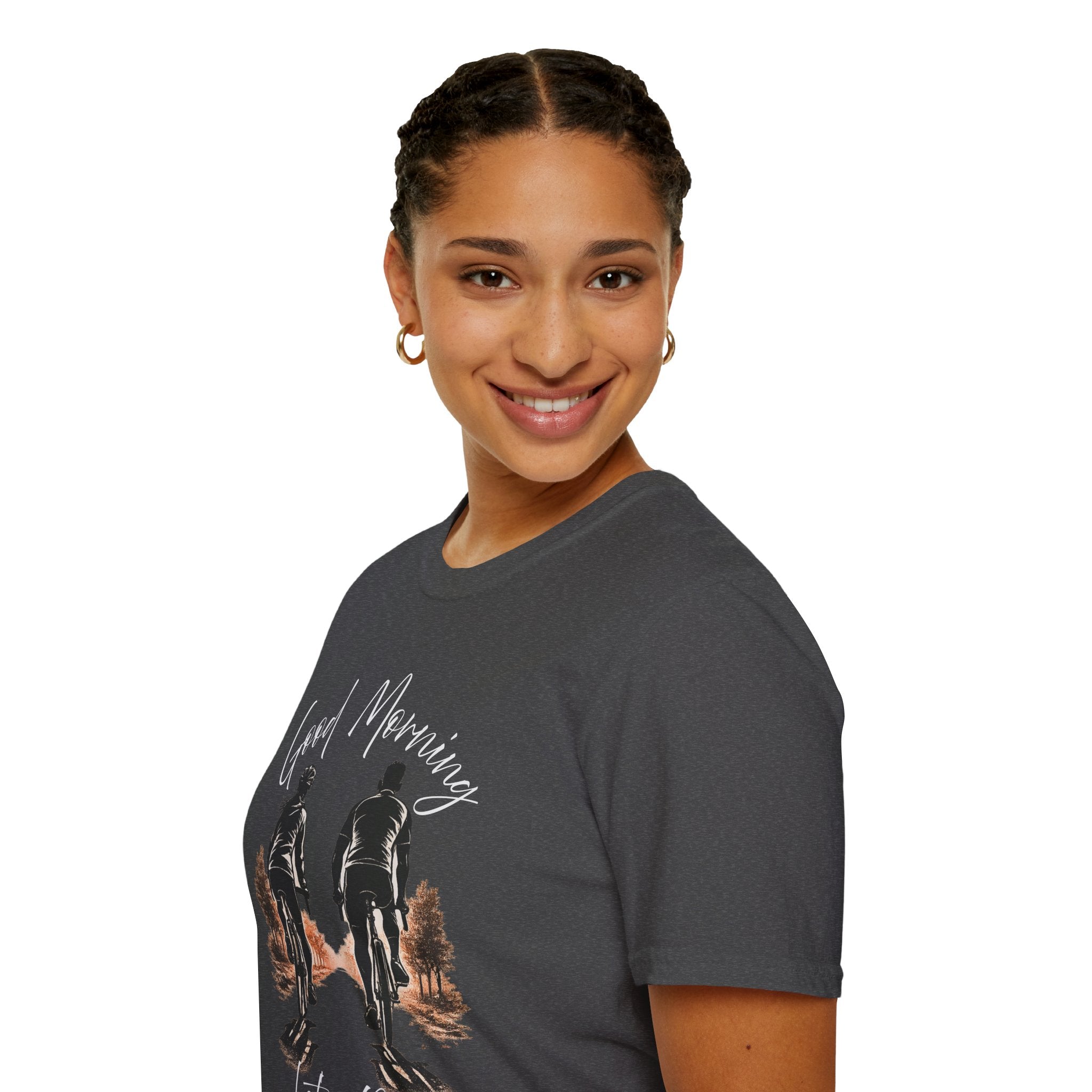 Good Morning Let's Ride T-Shirt — Biker Couple Vintage Graphic Tee