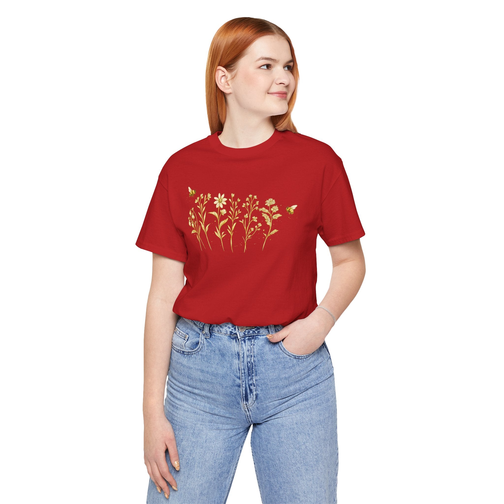 Gold Wildflower Graphic T-Shirt