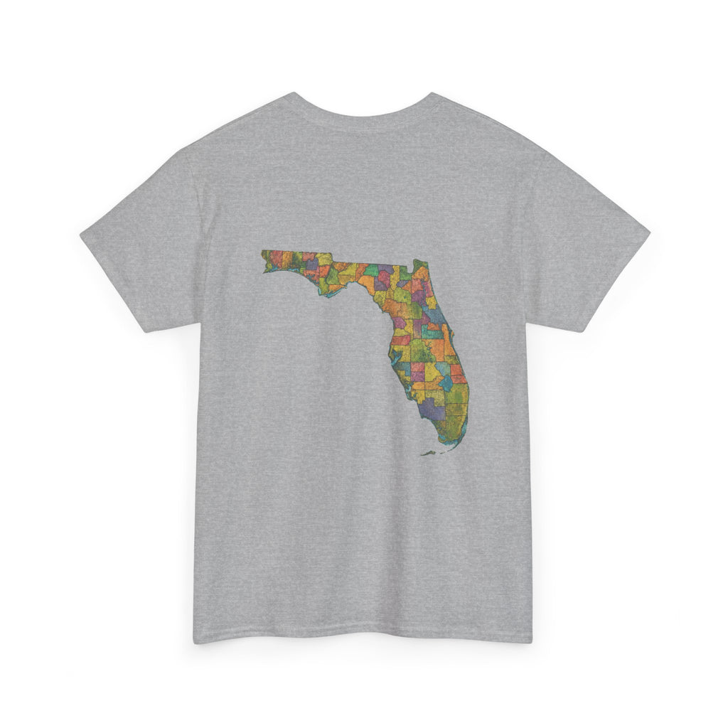 Florida Map Tee — “Don’t Ask, 100% Organic” Retro State Pride T-Shirt