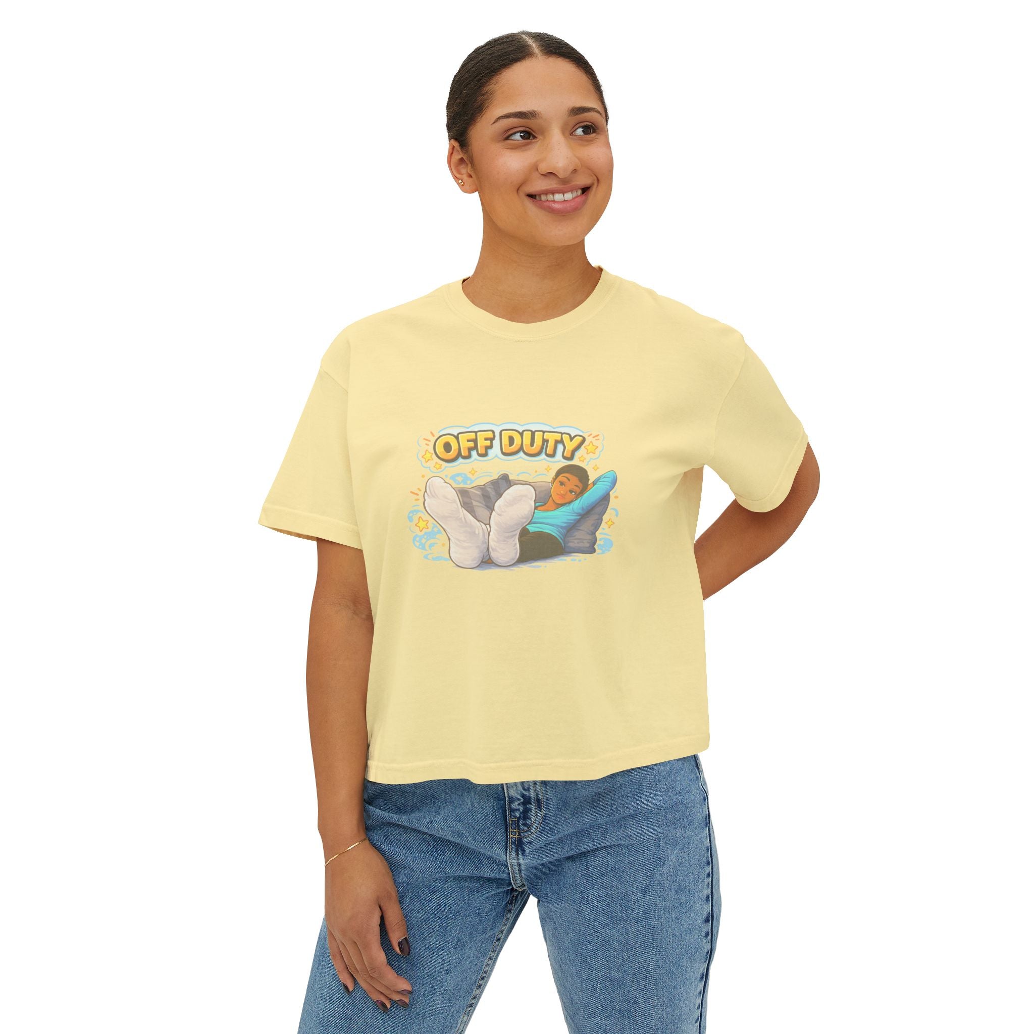 Off Duty Relaxation Tee — Women’s Boxy T-Shirt