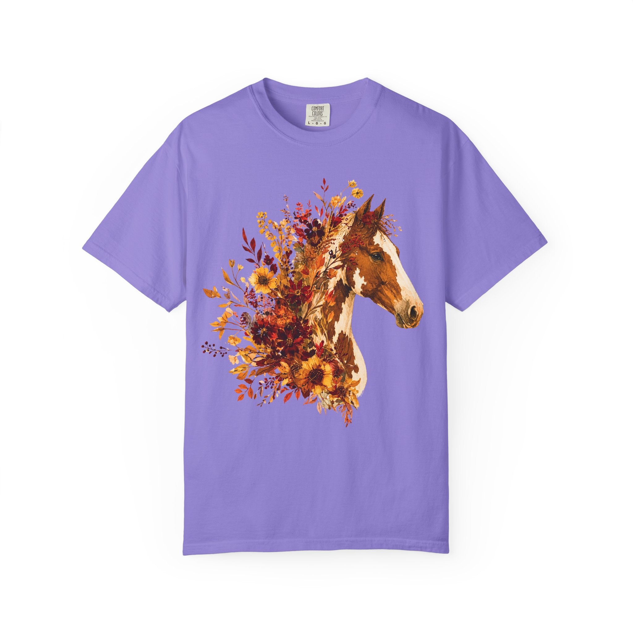 Autumn Sunflower Horse Head Tee