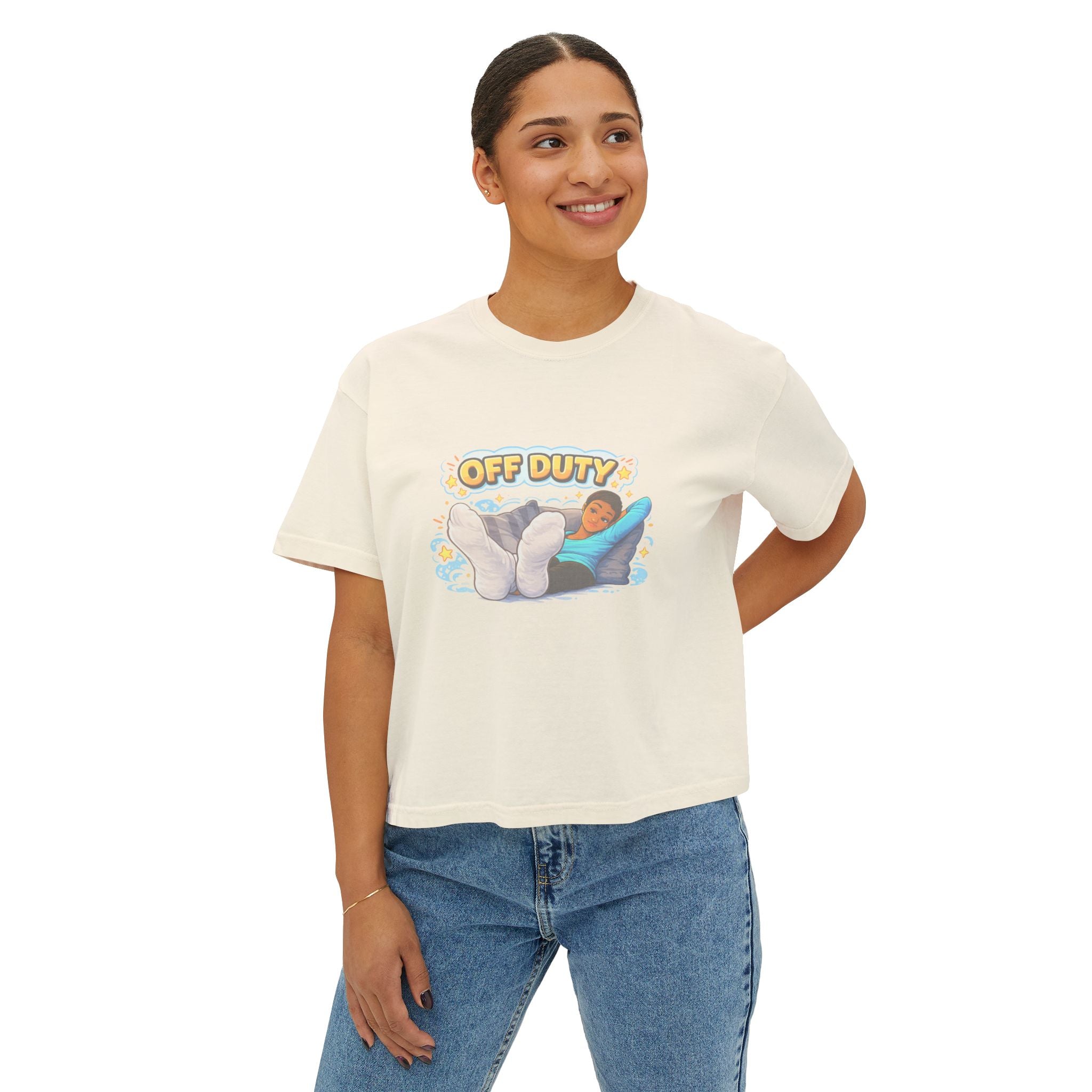 Off Duty Relaxation Tee — Women’s Boxy T-Shirt