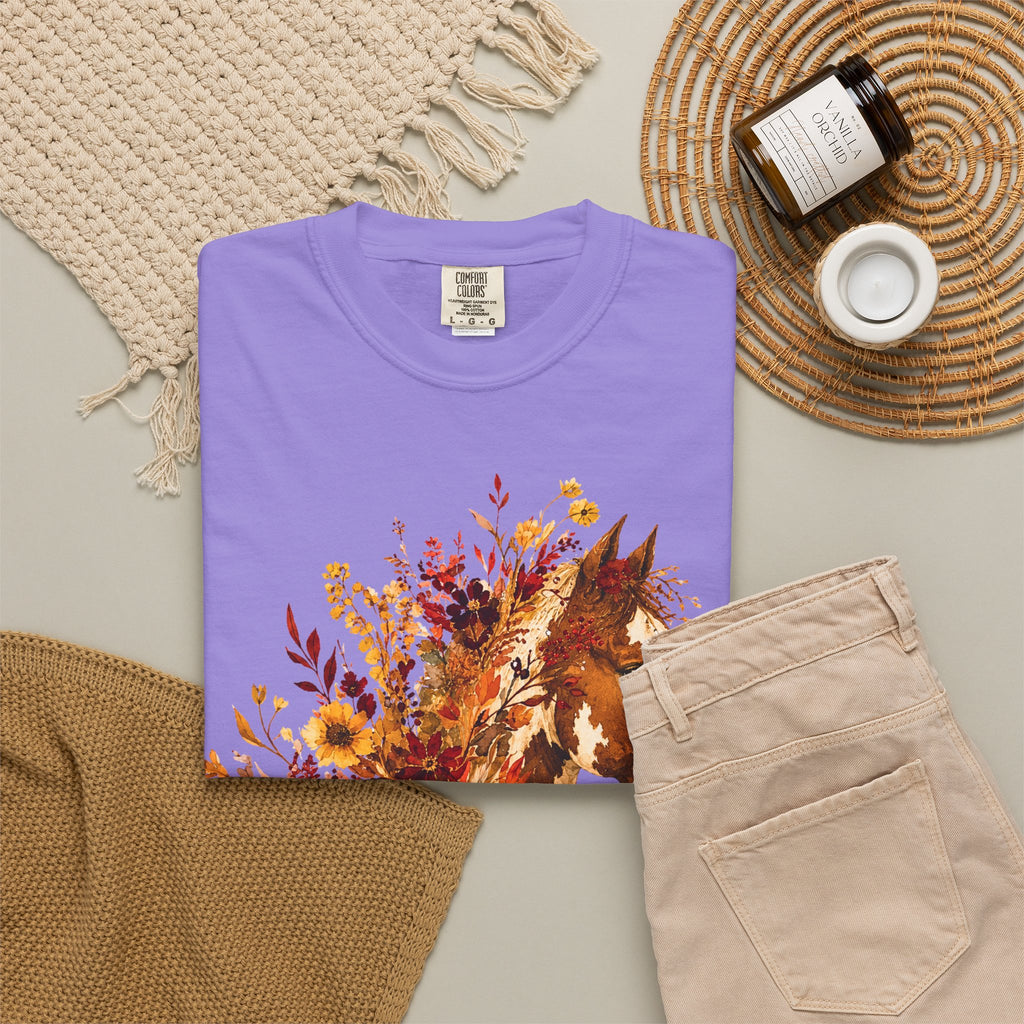 Autumn Sunflower Horse Head Tee