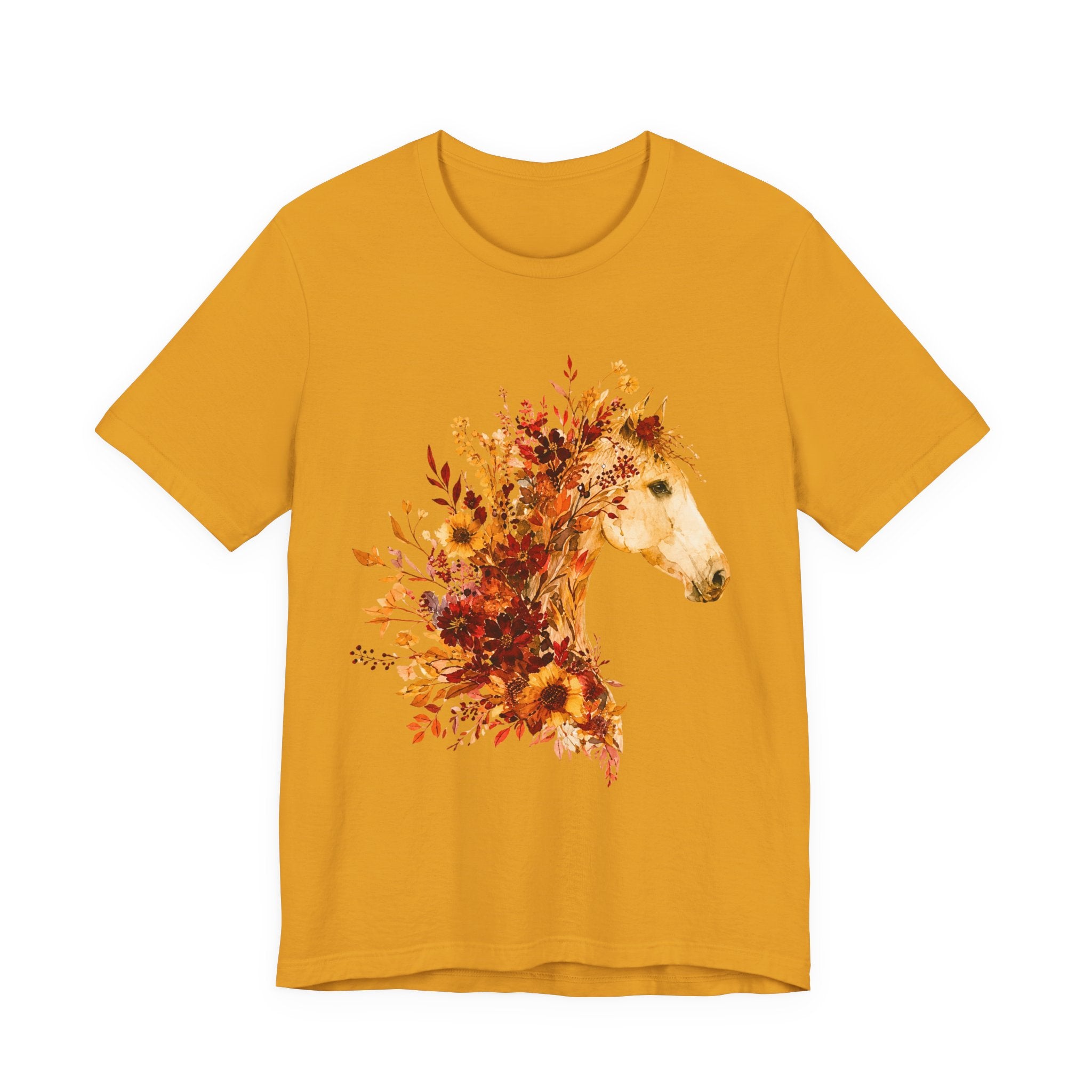Autumn Sunflower Horse Graphic T-Shirt