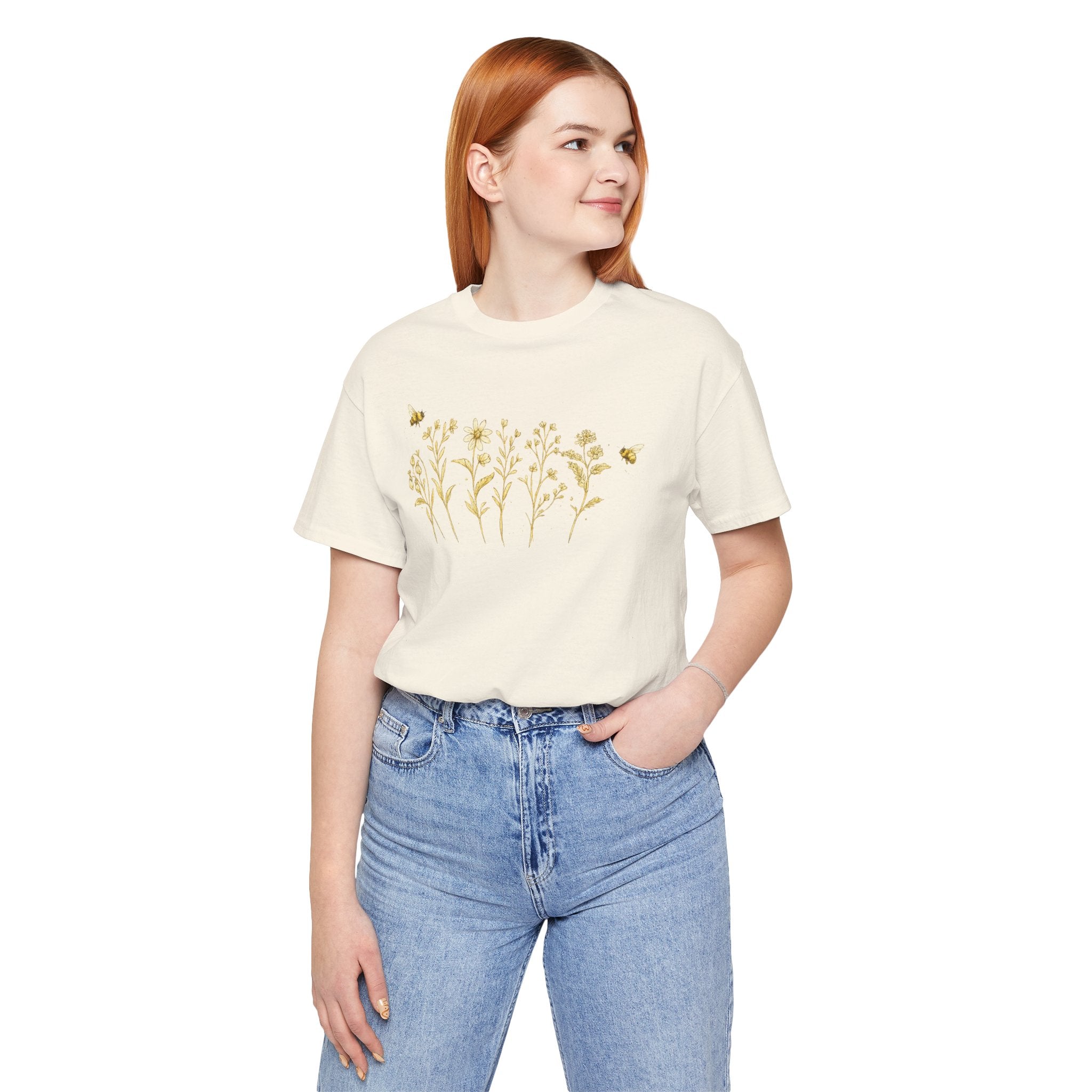 Gold Wildflower Graphic T-Shirt