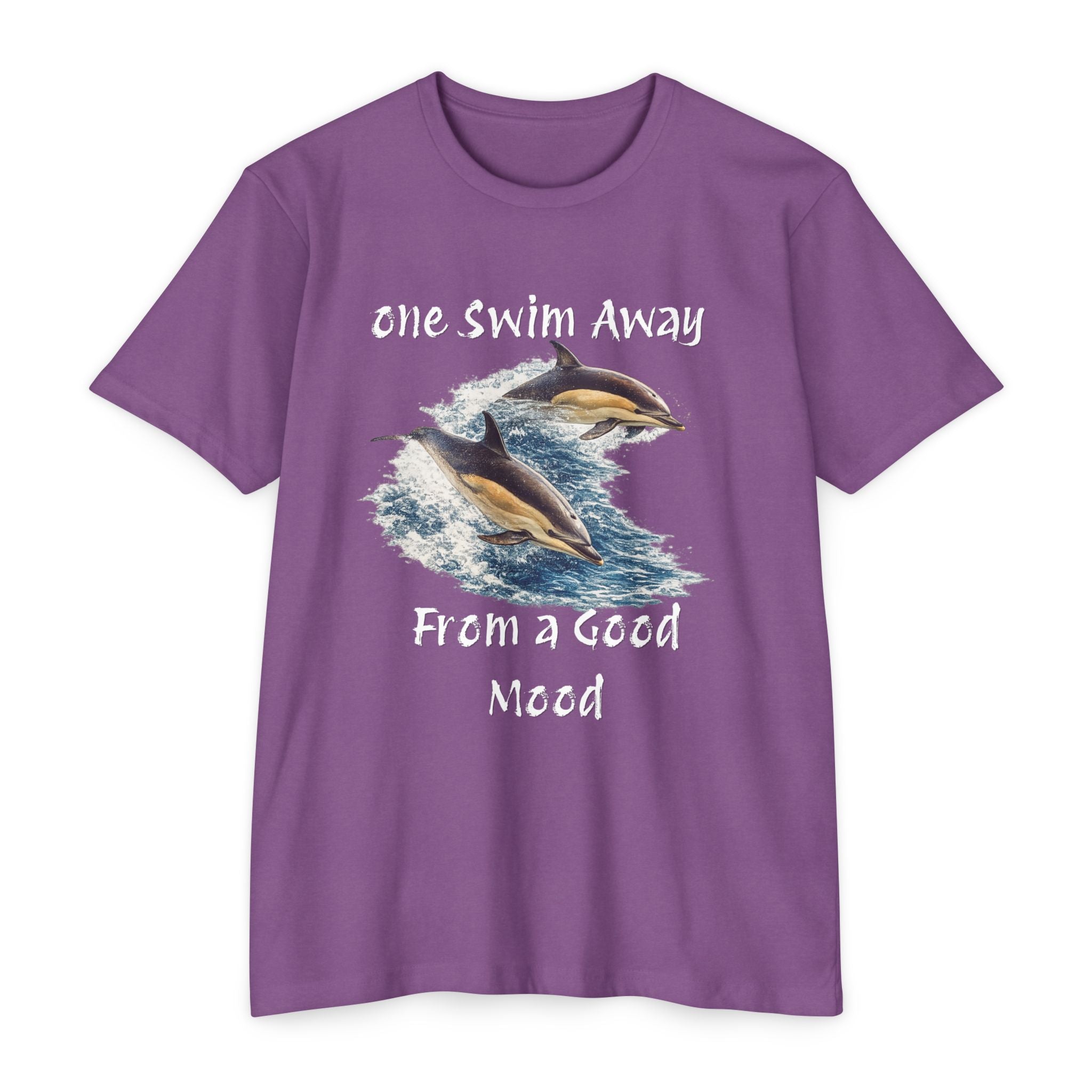 One Swim Away From a Good Mood- Dolphin Relaxed Beach Tee