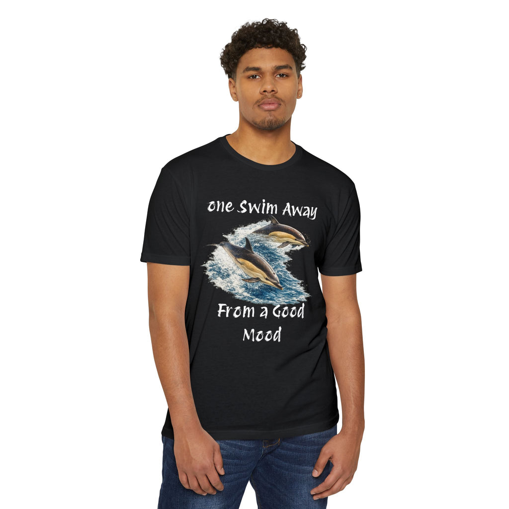 One Swim Away From a Good Mood- Dolphin Relaxed Beach Tee