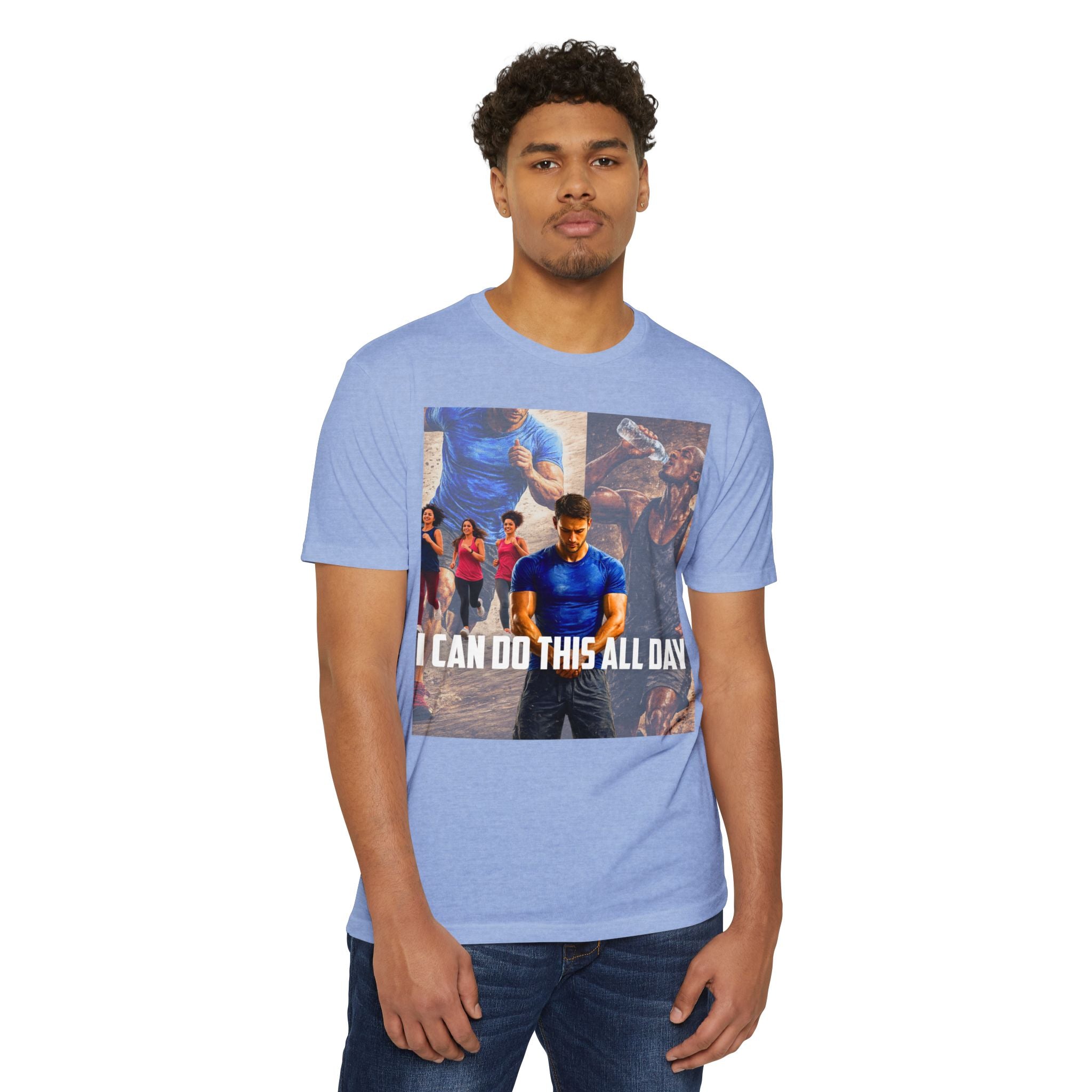 Motivational Workout T-Shirt — "I Can Do This All Day" Athletic Tee