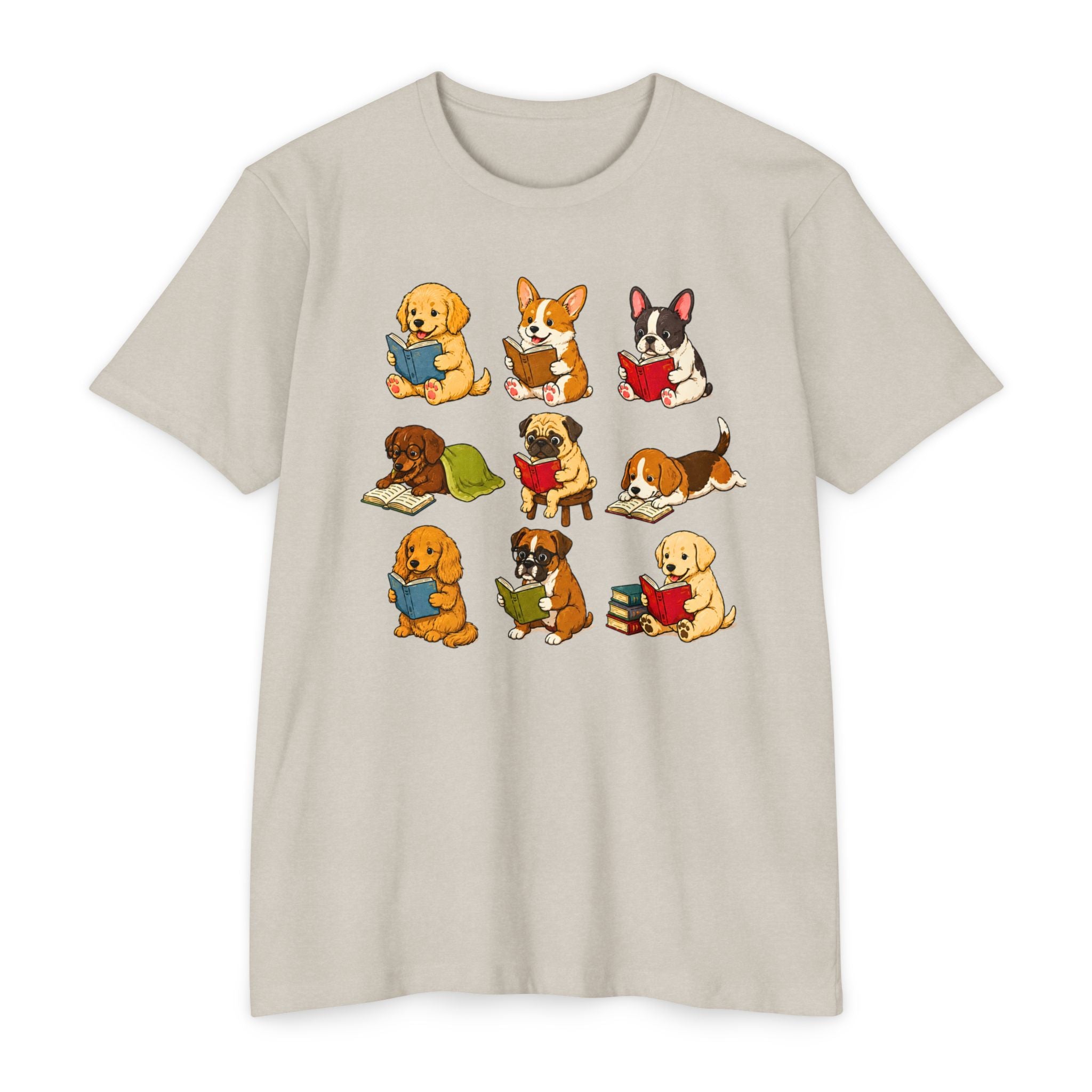 Cute Puppies Reading Dogs T-Shirt