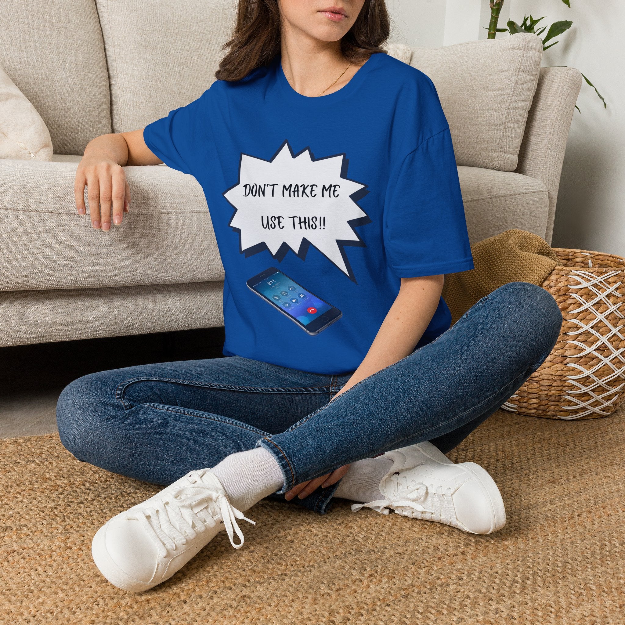 'Don't Make Me Use This!!' T-Shirt — Funny Phone  Tee