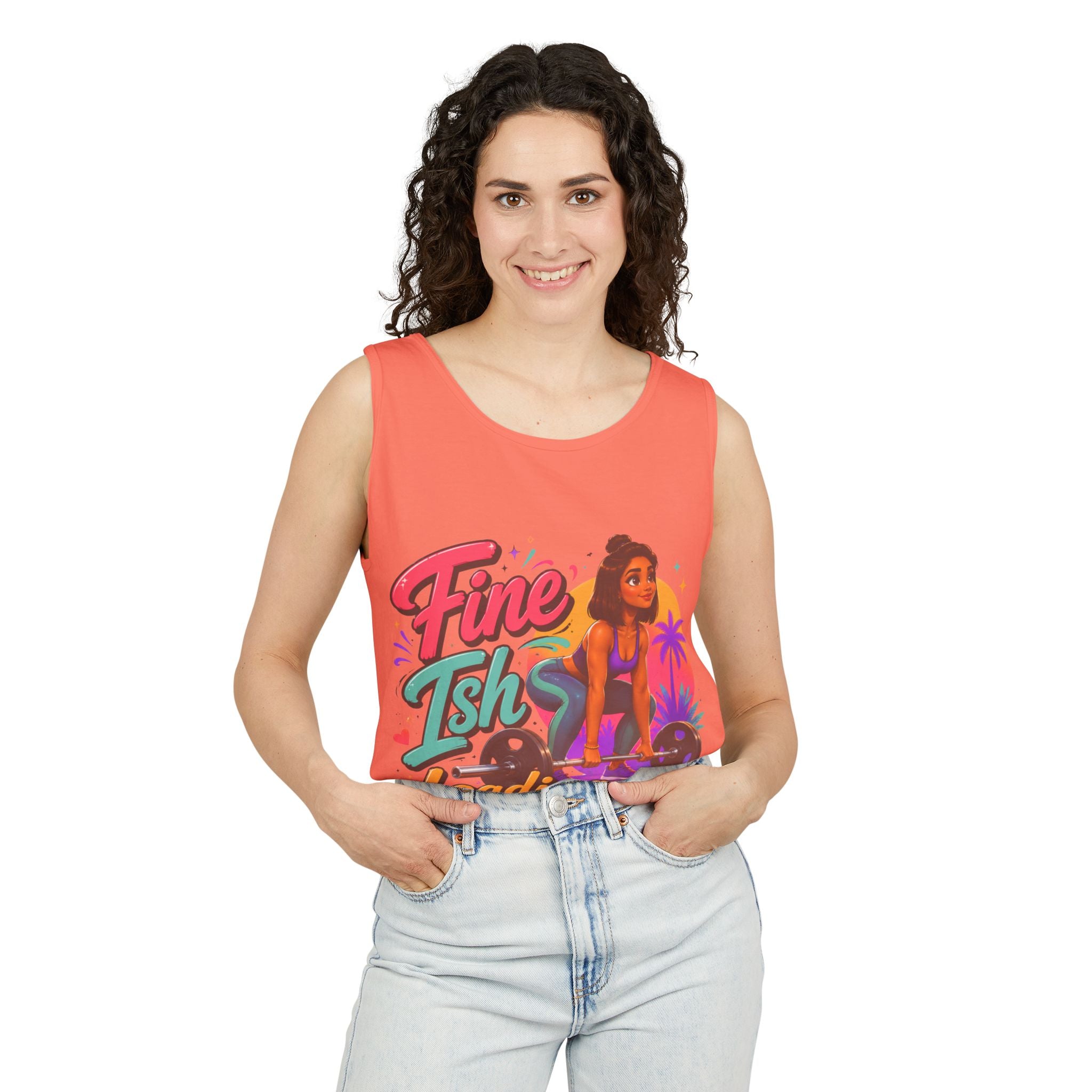 Loading Fine Tsh Tank Top — Retro Beach Vibe Graphic Tank