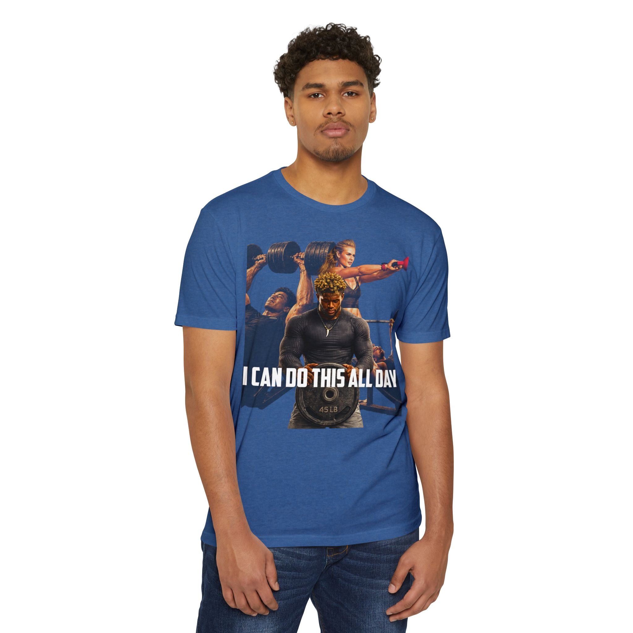 Workout T-Shirt — "I Can Do This All Day" Motivational Gym Tee