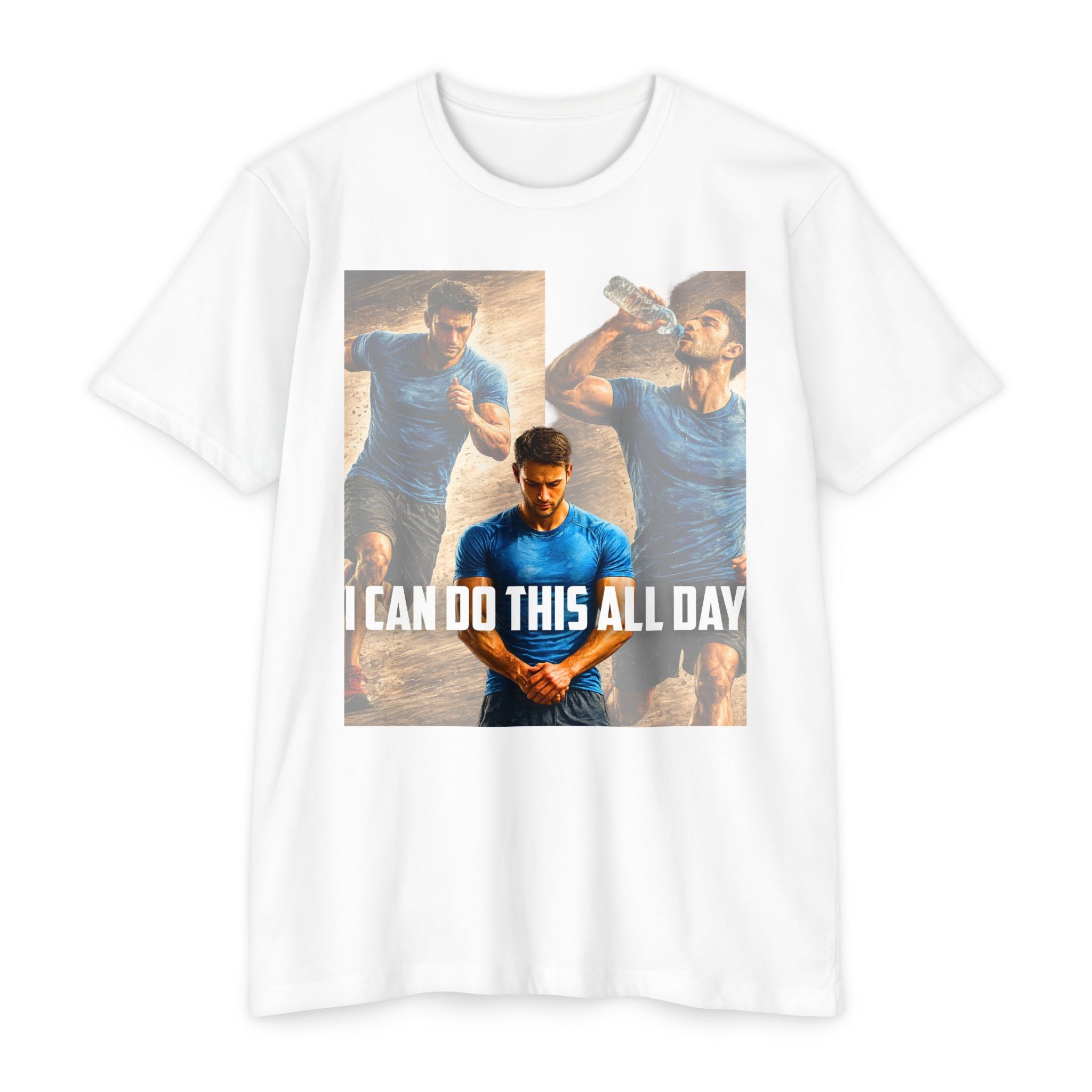 Motivational Workout T-Shirt — "I Can Do This All Day" Athletic Tee