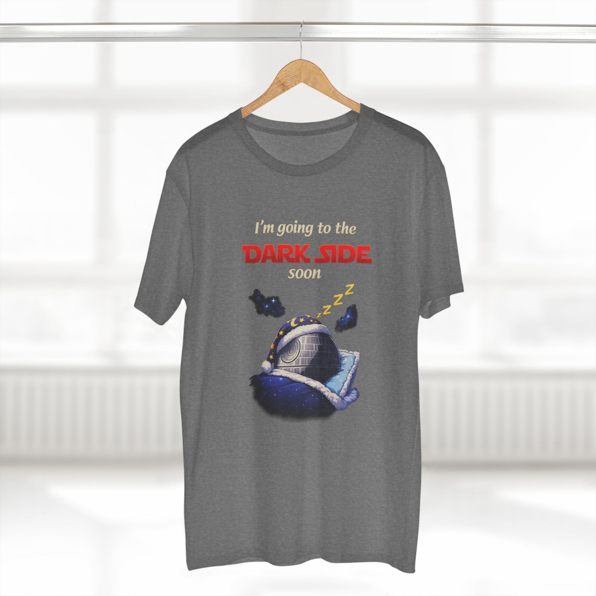 Dark Side Tee — "I'm Going to the Dark Side (Good)" Retro Sleepy Death Star T‑Shirt