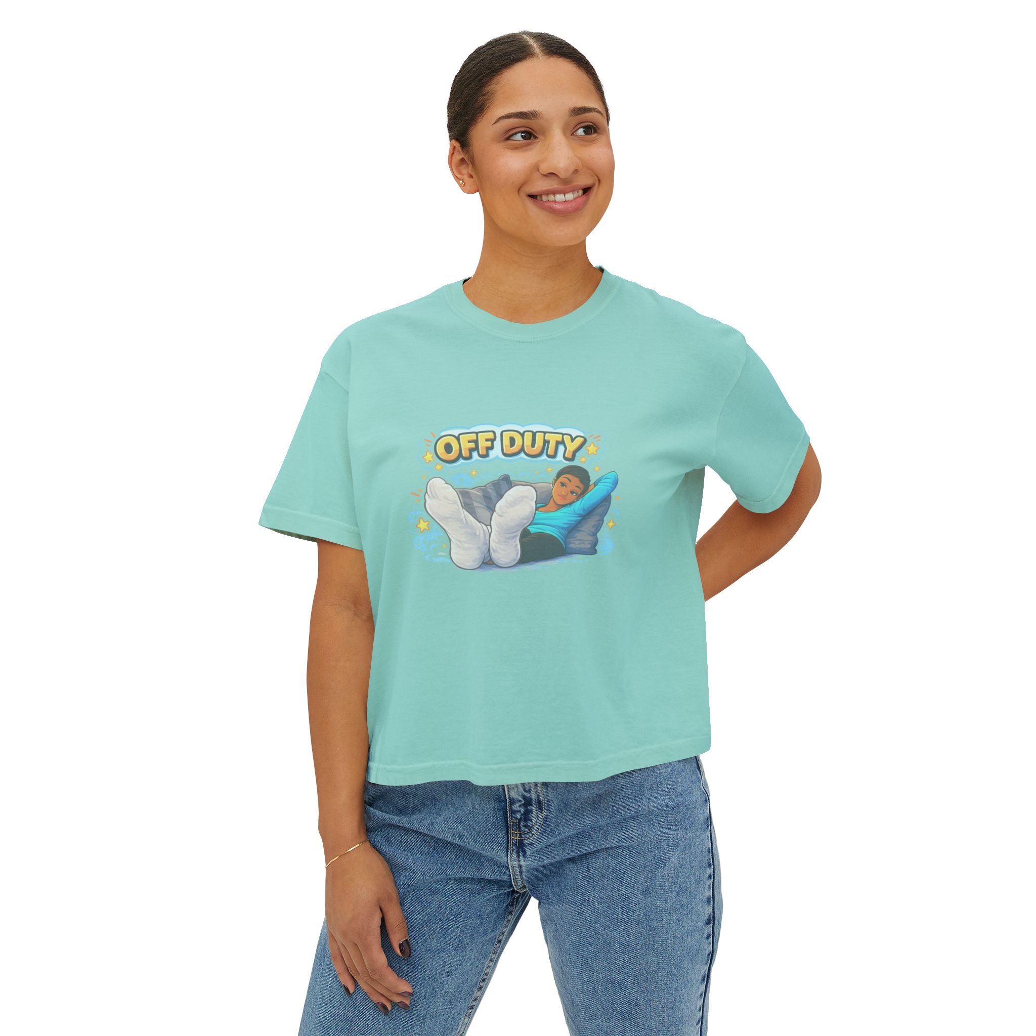 Off Duty Relaxation Tee — Women’s Boxy T-Shirt