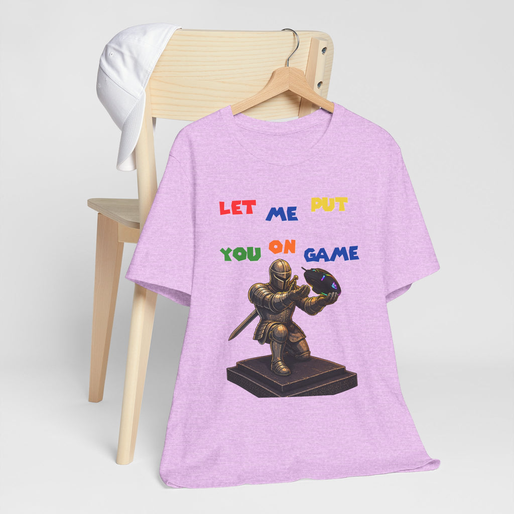 "Let Me Put You On Game" PC Mouse— Retro Gamer Knight Graphic Tee