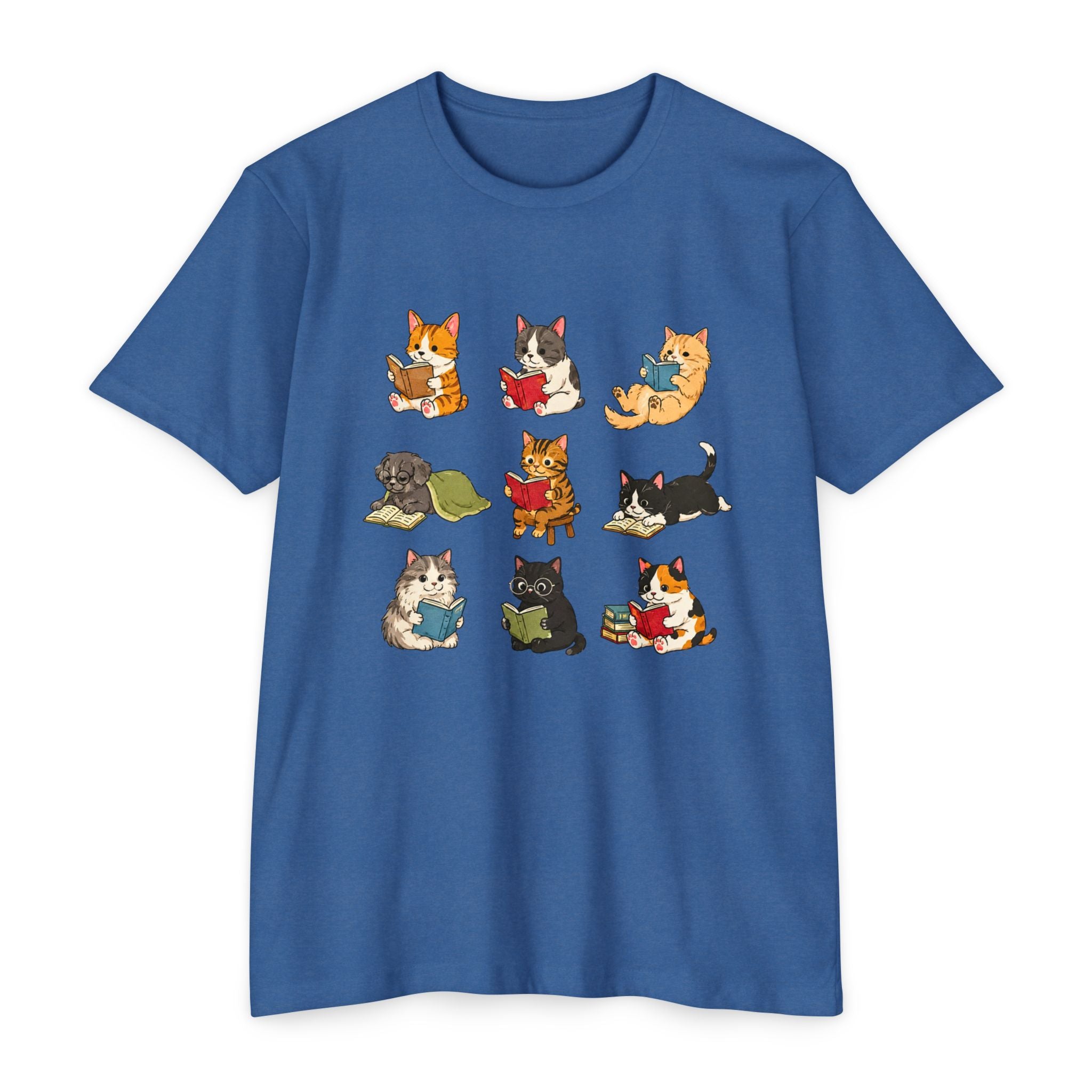Cute Cats Reading Booklover  T-Shirt