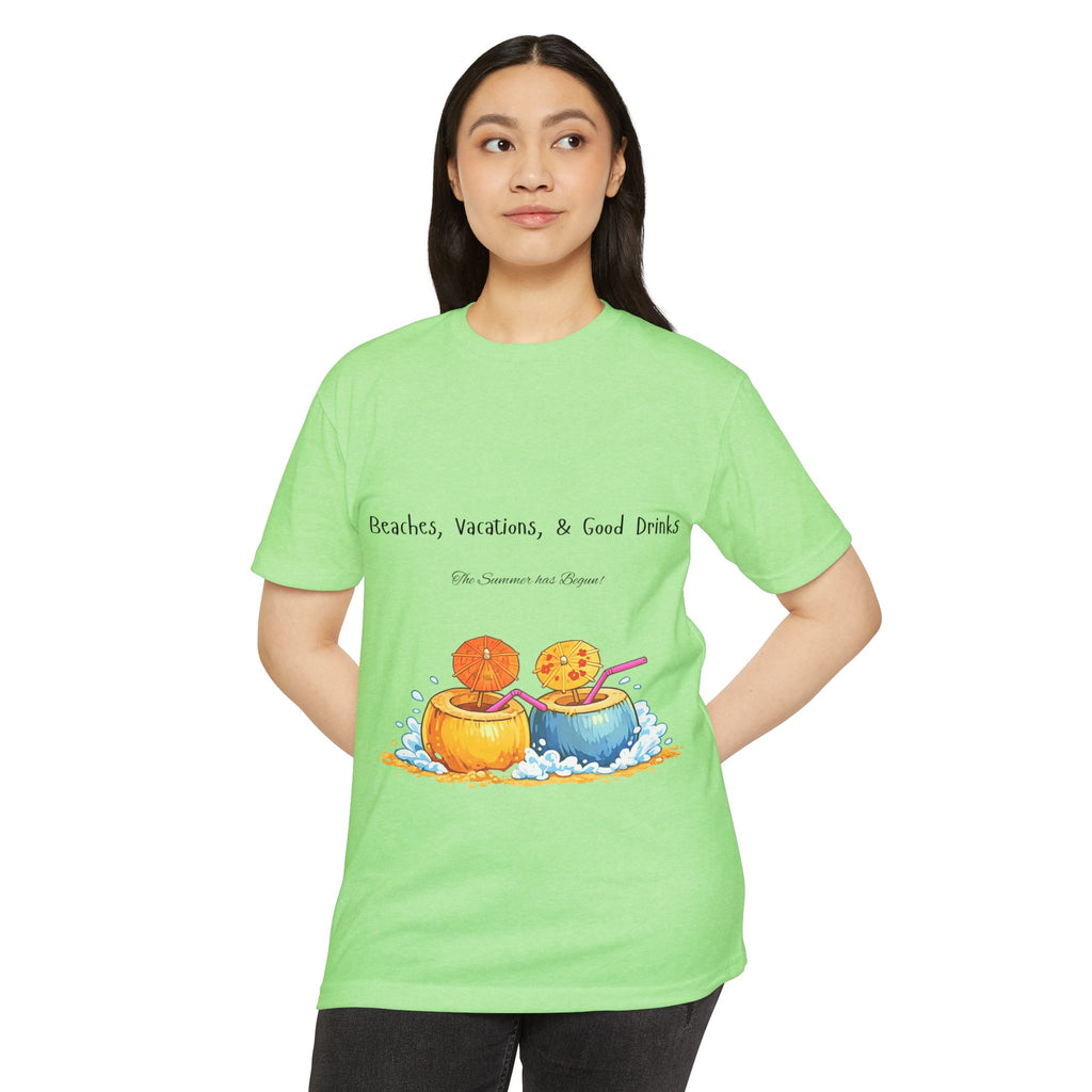 "Beaches, Vacations, & Good Drinks" Tropical Drink Tee