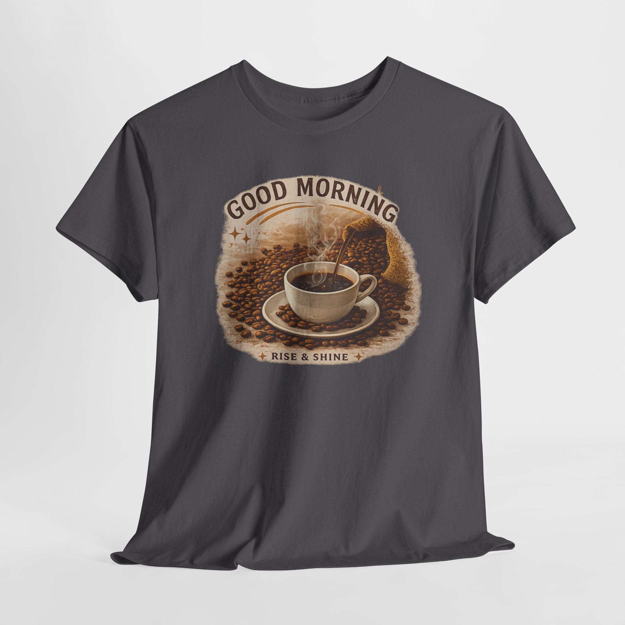 Good Morning' Rise & Shine Vintage Coffee T-Shirt