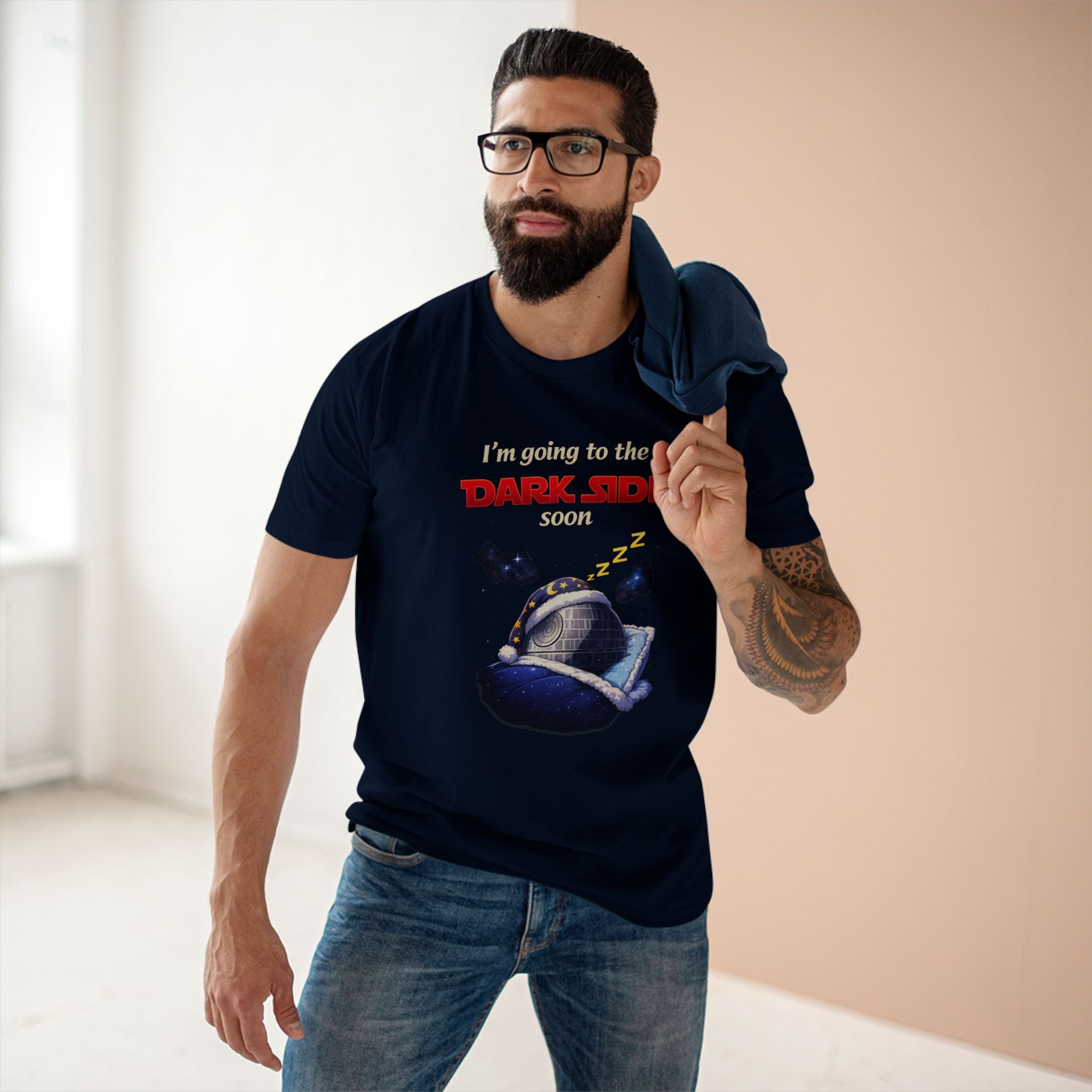 Dark Side Tee — "I'm Going to the Dark Side (Good)" Retro Sleepy Death Star T‑Shirt