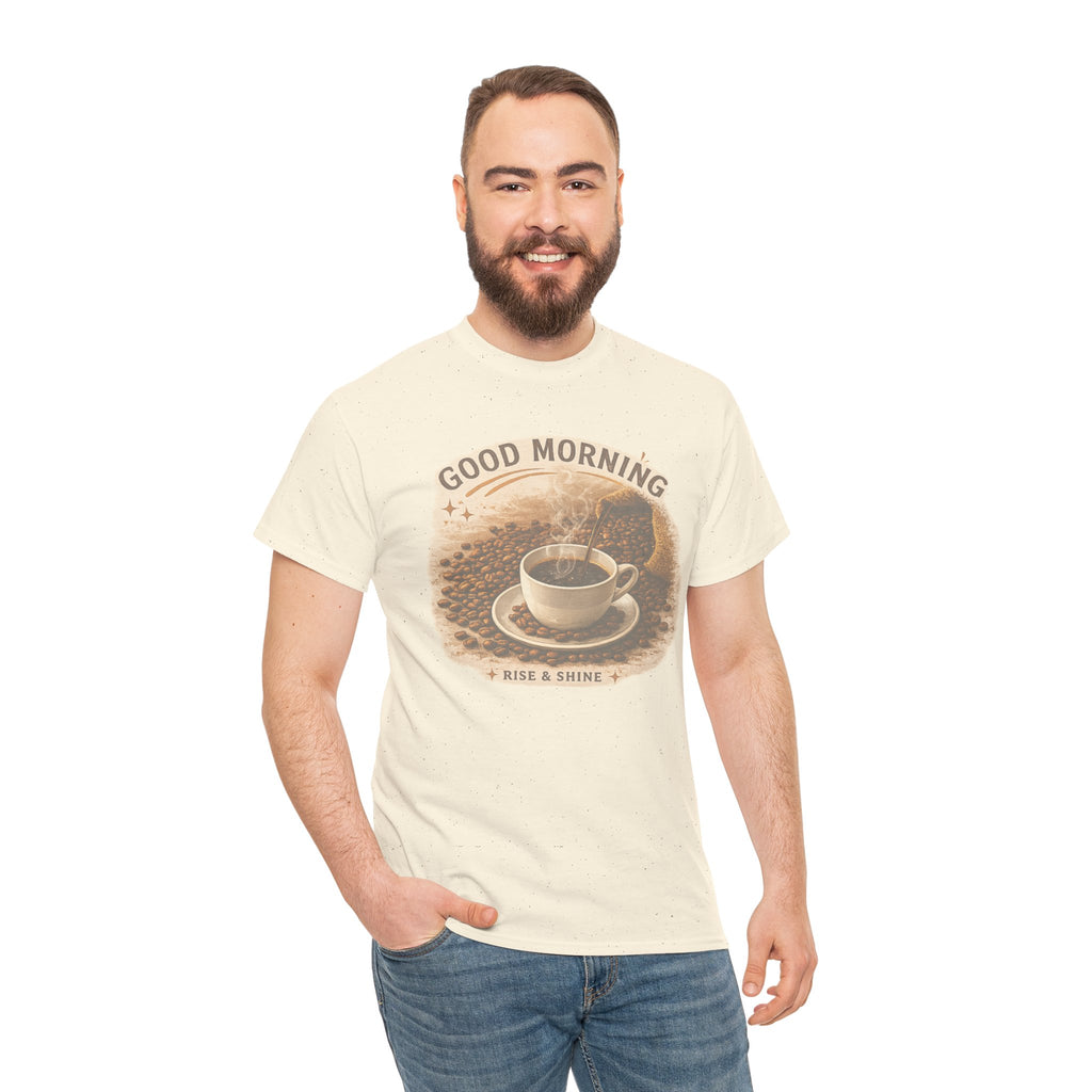 Good Morning' Rise & Shine Vintage Coffee T-Shirt
