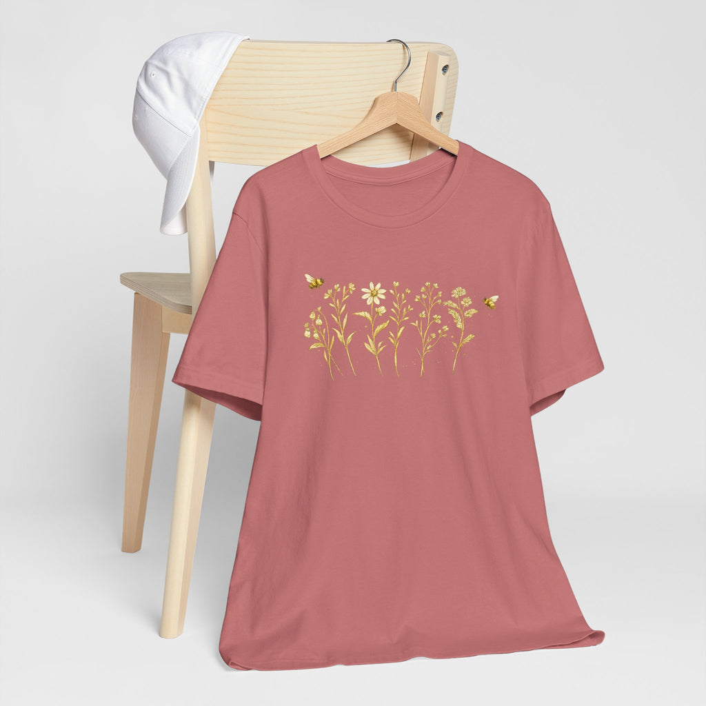 Gold Wildflower Graphic T-Shirt