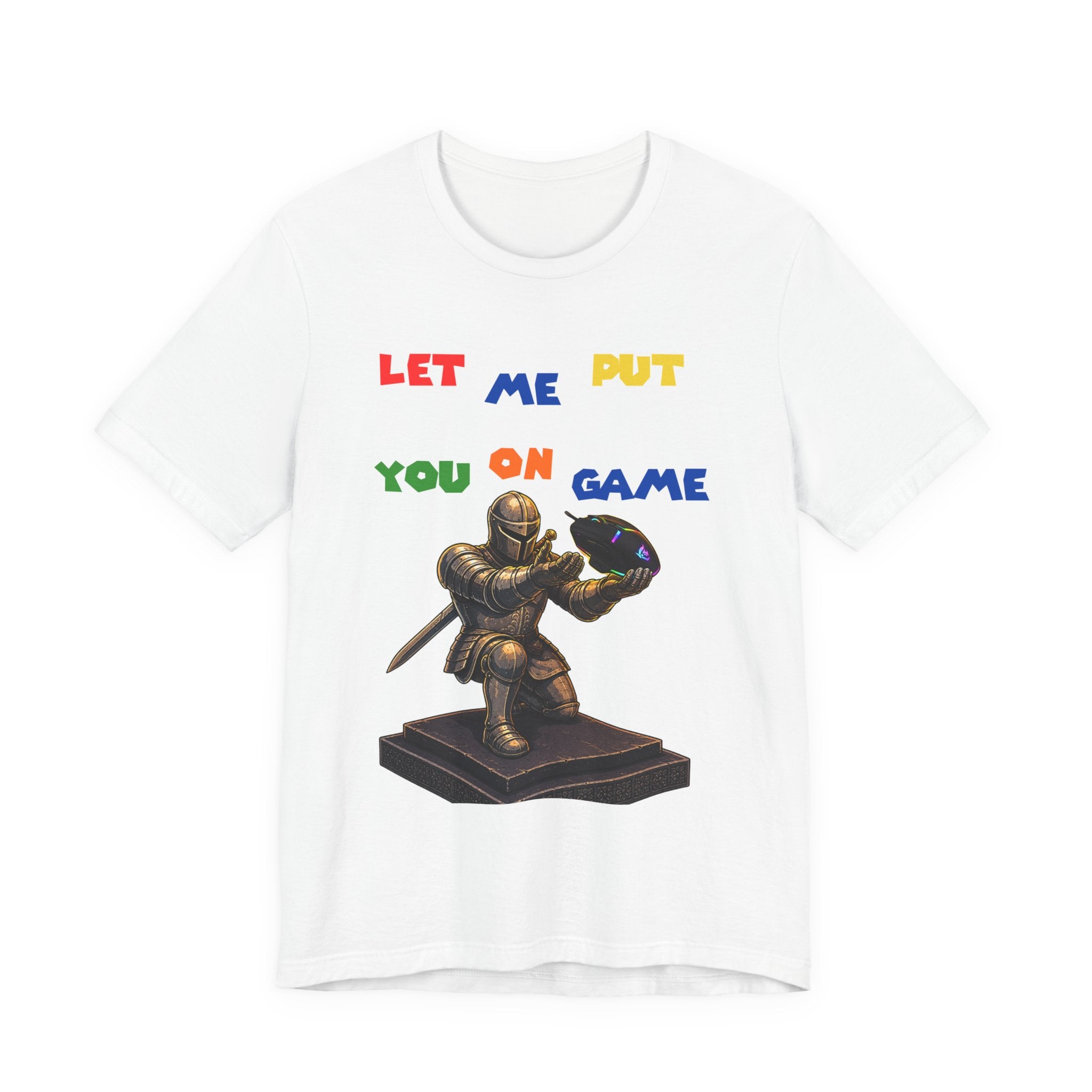 "Let Me Put You On Game" PC Mouse— Retro Gamer Knight Graphic Tee