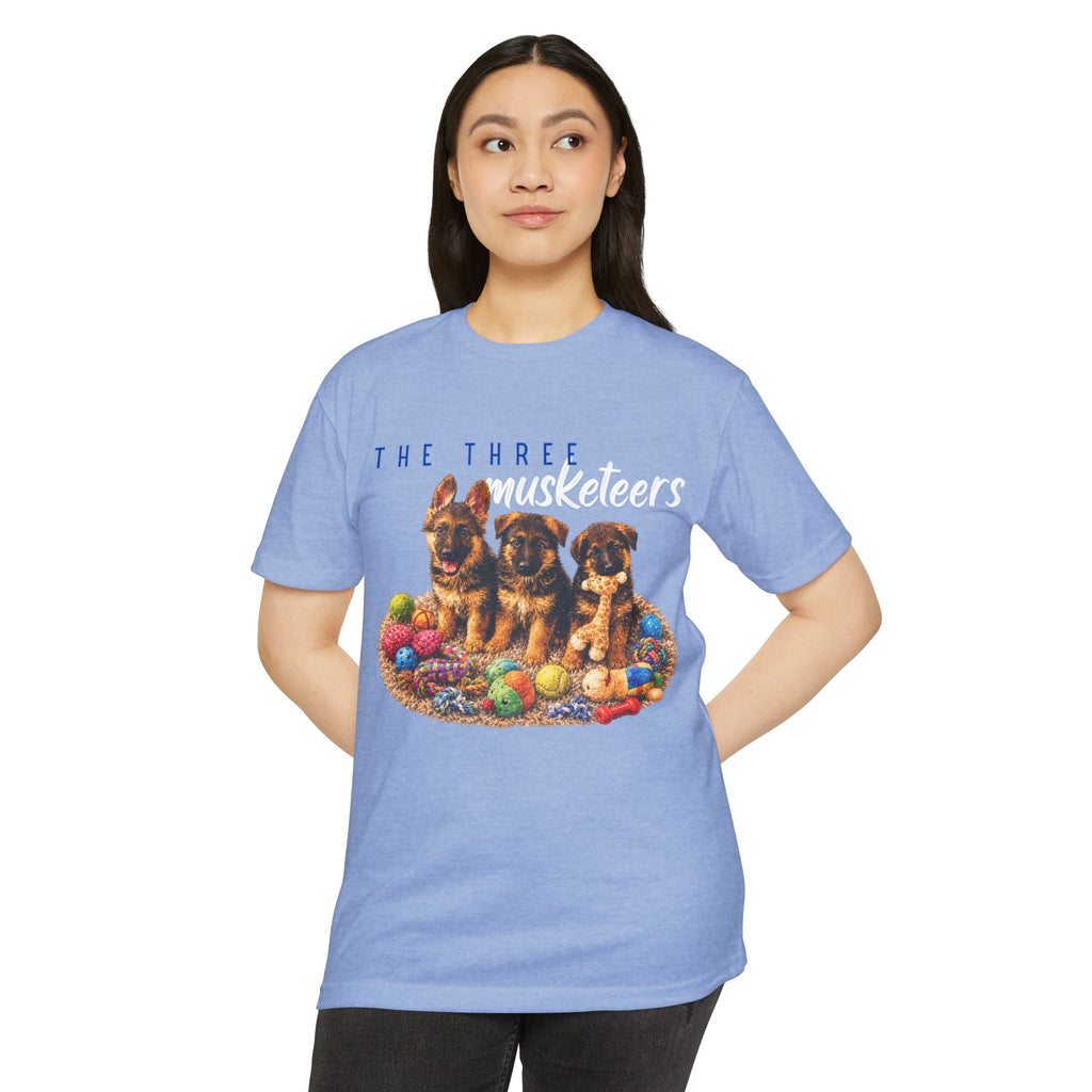 The Three Musketeers Puppy T-Shirt — Cute German Shepherds Easter Dog Tee