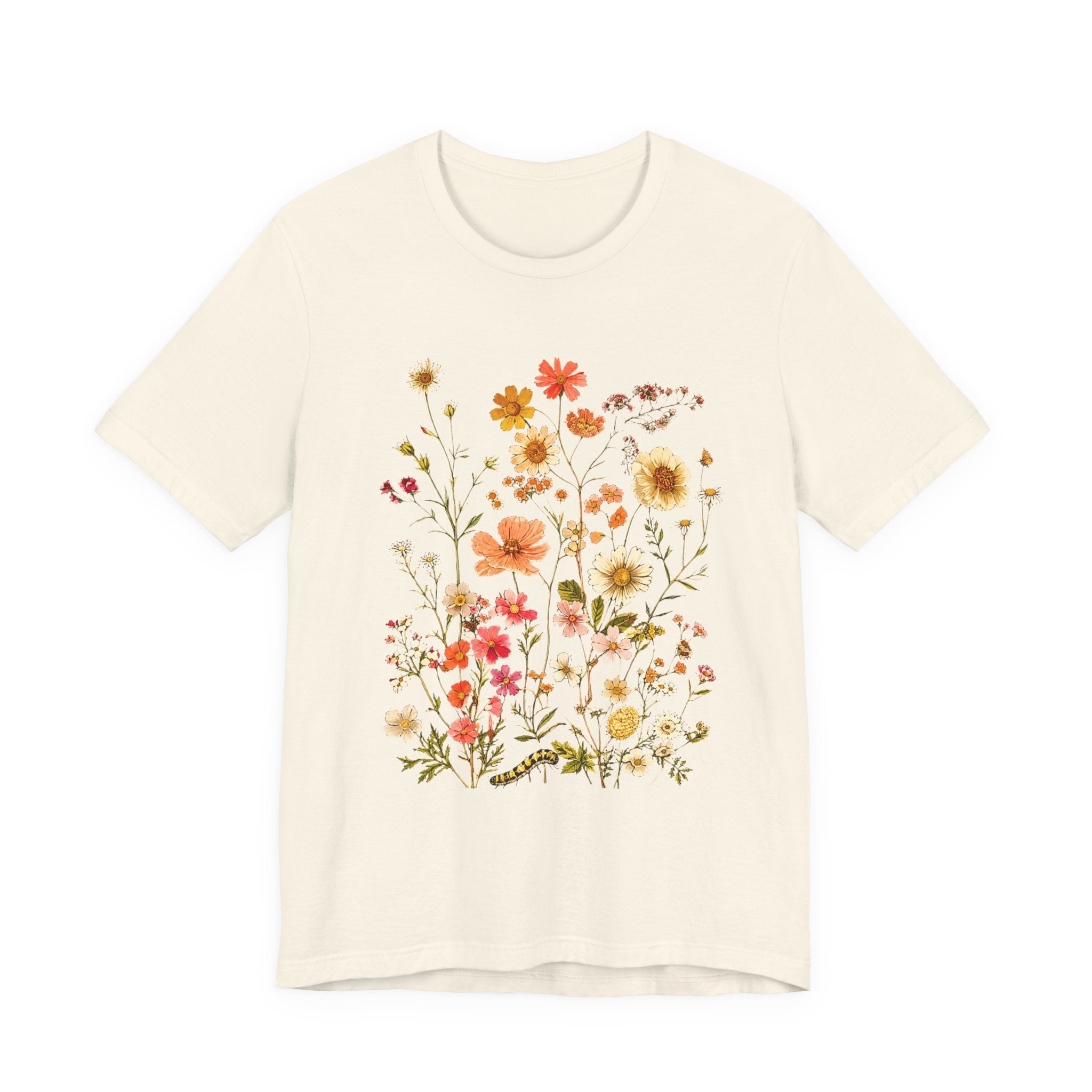 Floral Meadow Tee — Vintage Wildflower Bouquet Short Sleeve Shirt