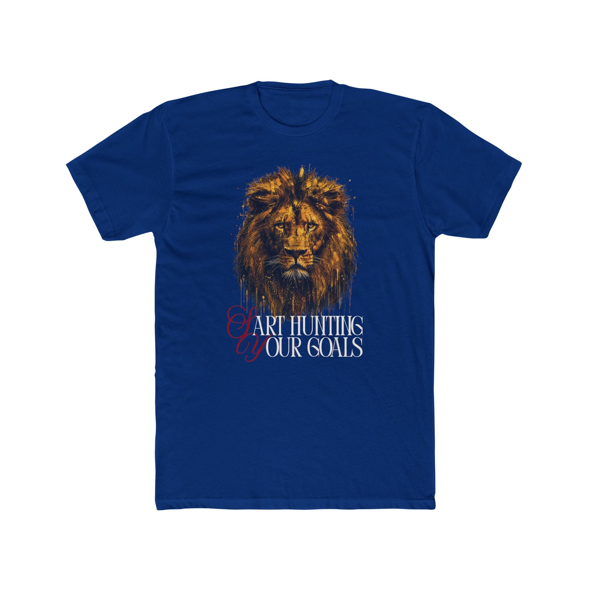'Start Hunting Your Goals' Inspirational Lion Graphic Tee